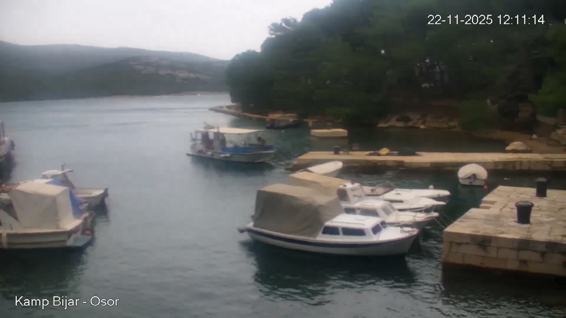 Otok Cres Island, Camp Bijar Camping Live Cam - Osor,  Mali Lošinj,  Primorje-Gorski Kotar, Croatia