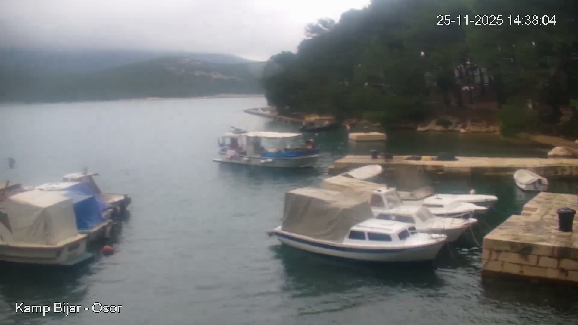 Otok Cres Island, Camp Bijar Camping Live Cam - Osor,  Mali Lošinj,  Primorje-Gorski Kotar, Croatia