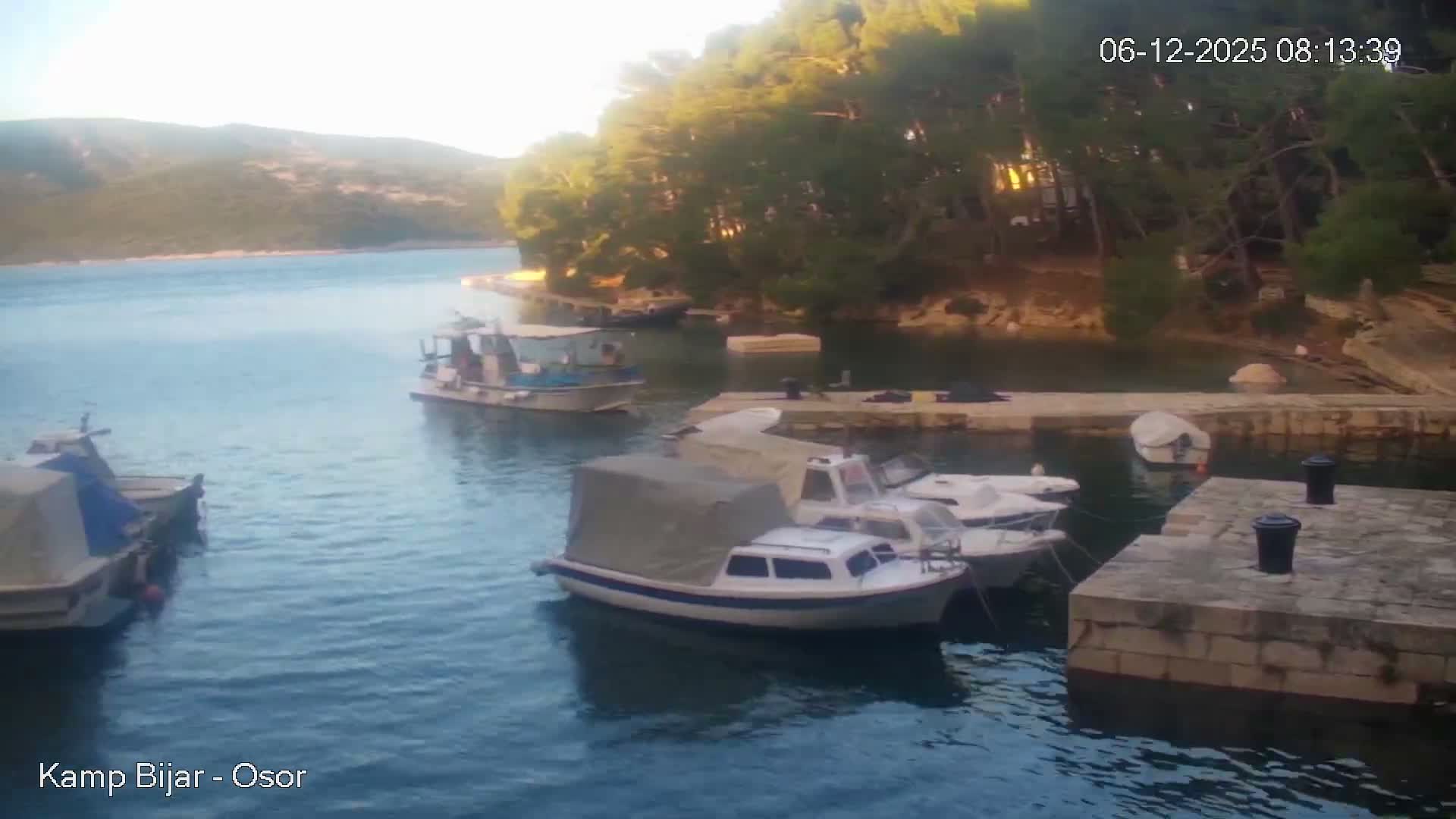 Otok Cres Island, Camp Bijar Camping Live Cam - Osor,  Mali Lošinj,  Primorje-Gorski Kotar, Croatia