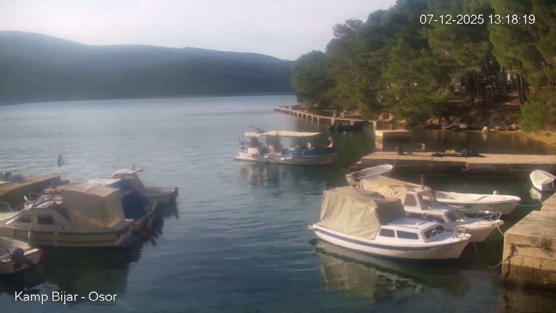 Otok Cres Island, Camp Bijar Camping Live Cam - Osor,  Mali Lošinj,  Primorje-Gorski Kotar, Croatia