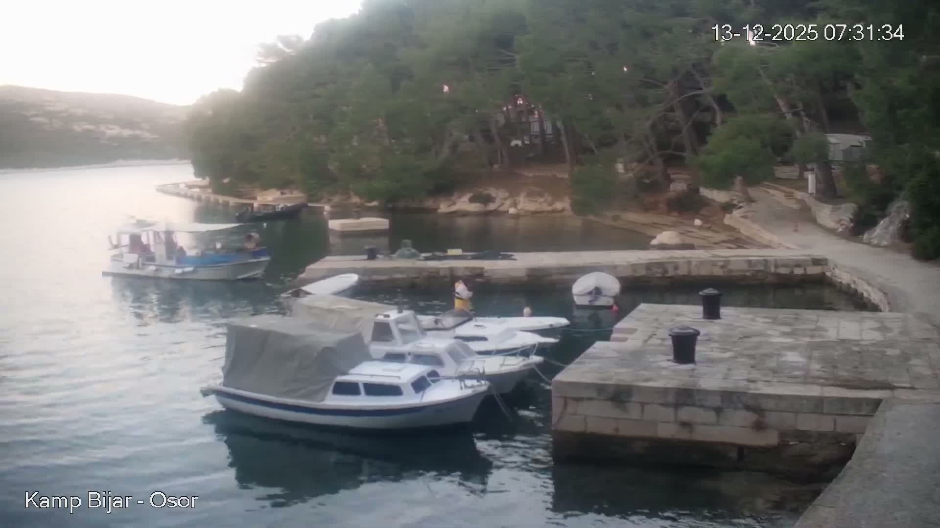 Otok Cres Island, Camp Bijar Camping Live Cam - Osor,  Mali Lošinj,  Primorje-Gorski Kotar, Croatia