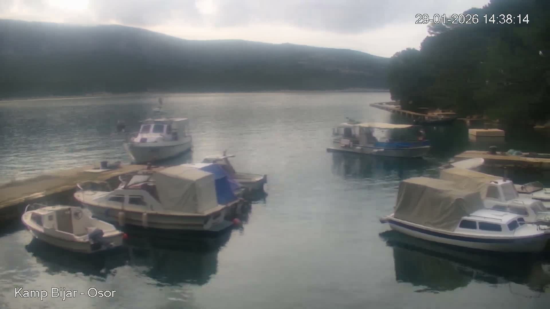 Otok Cres Island, Camp Bijar Camping Live Cam - Osor,  Mali Lošinj,  Primorje-Gorski Kotar, Croatia