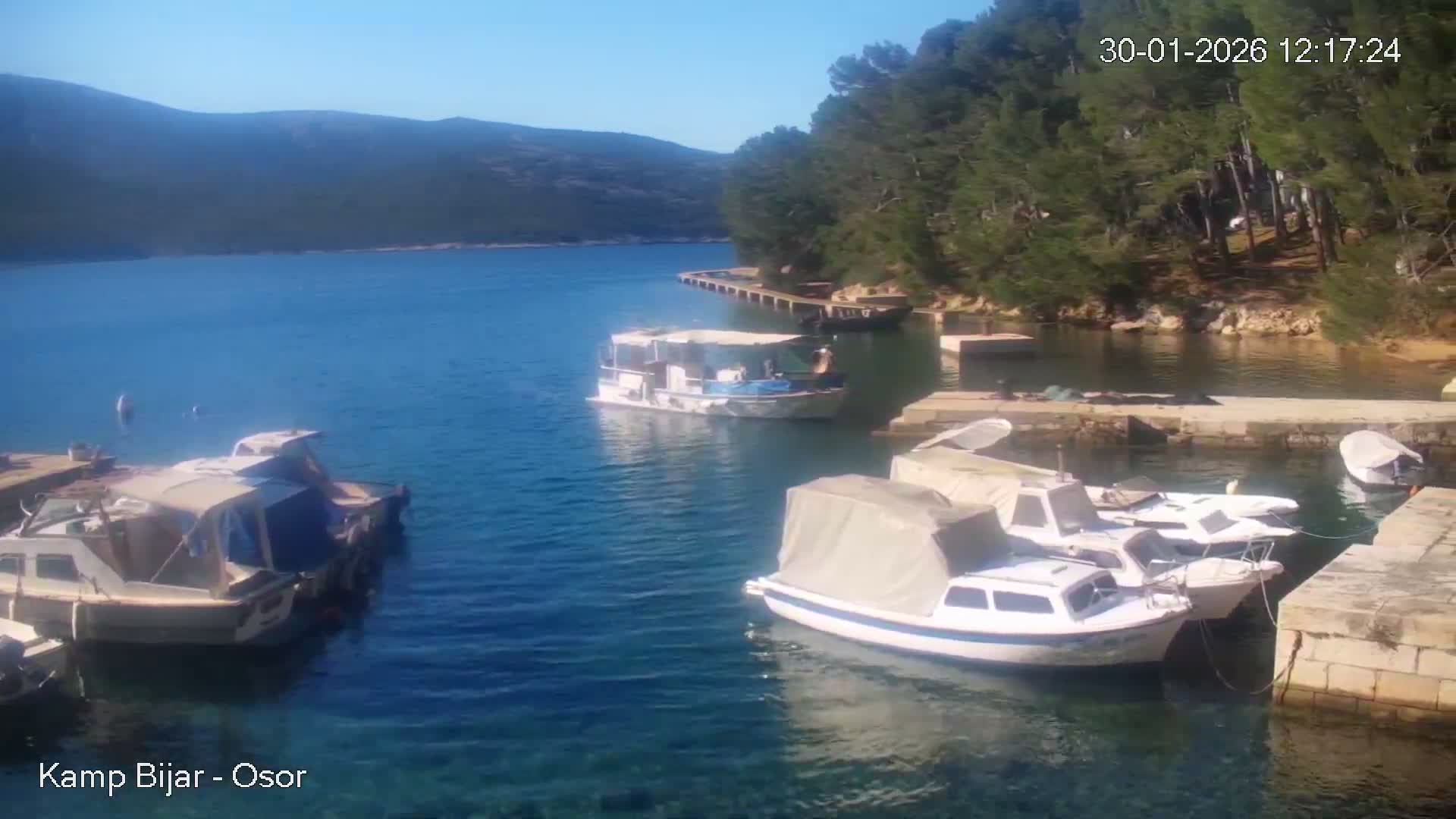 Otok Cres Island, Camp Bijar Camping Live Cam - Osor,  Mali Lošinj,  Primorje-Gorski Kotar, Croatia