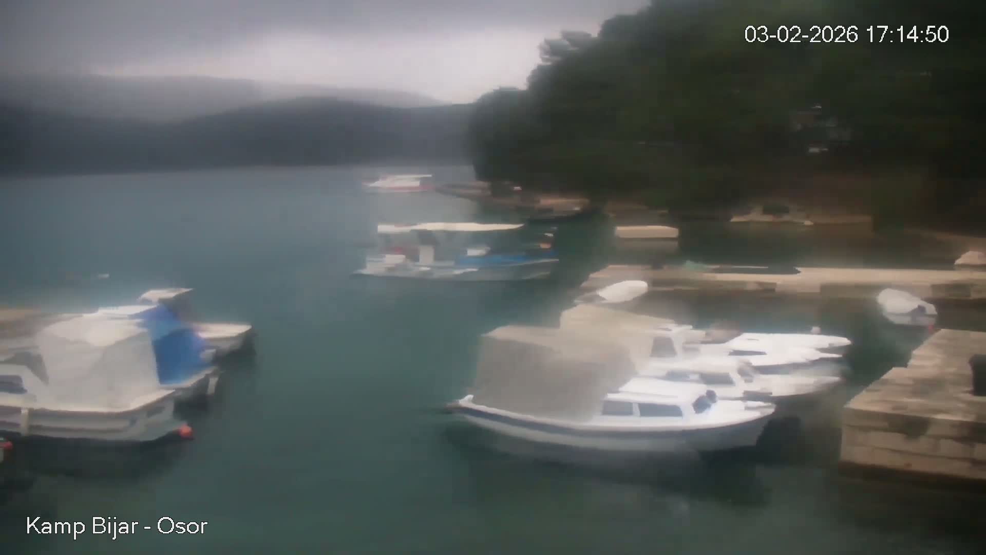 Otok Cres Island, Camp Bijar Camping Live Cam - Osor,  Mali Lošinj,  Primorje-Gorski Kotar, Croatia