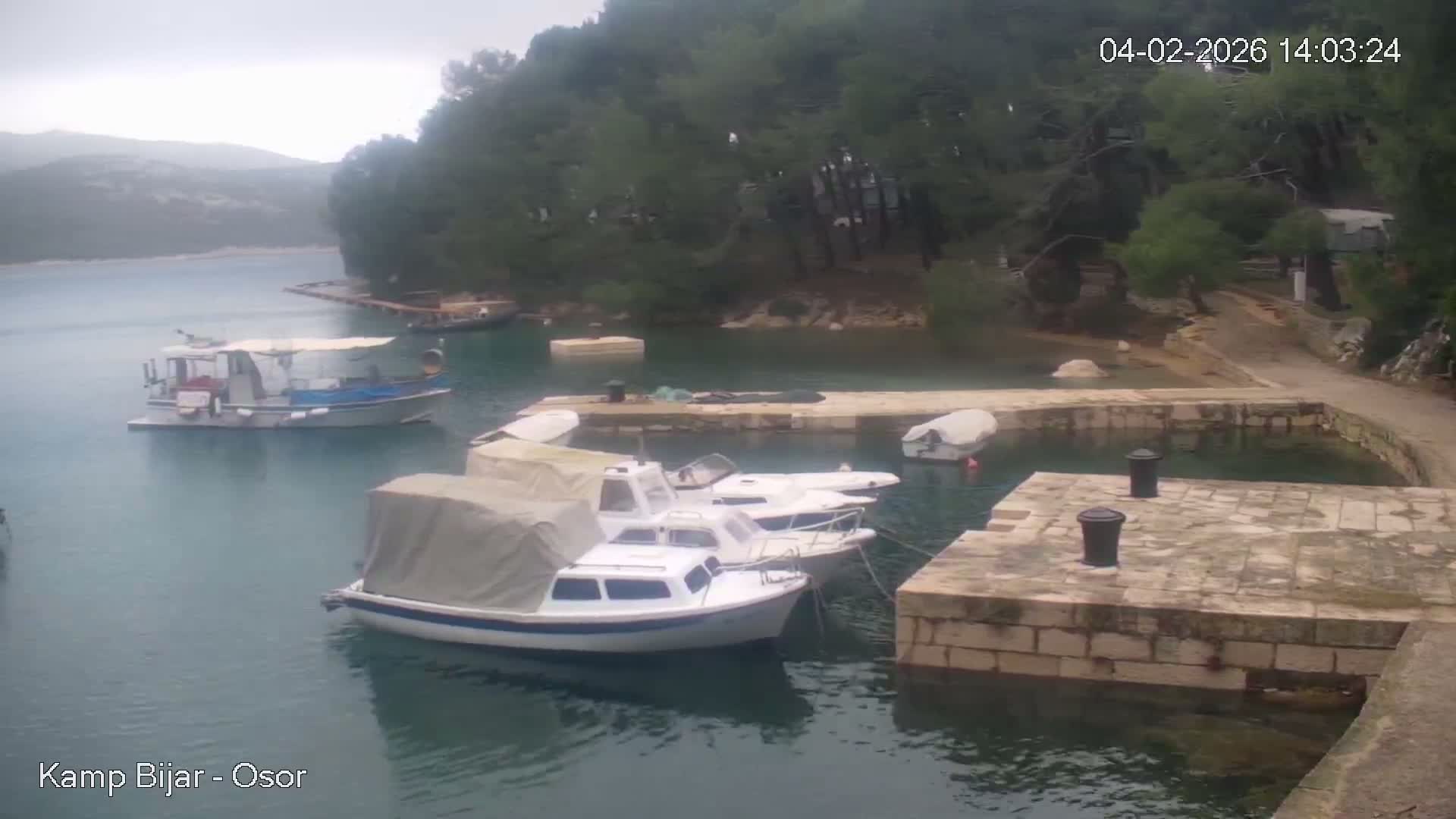 Otok Cres Island, Camp Bijar Camping Live Cam - Osor,  Mali Lošinj,  Primorje-Gorski Kotar, Croatia