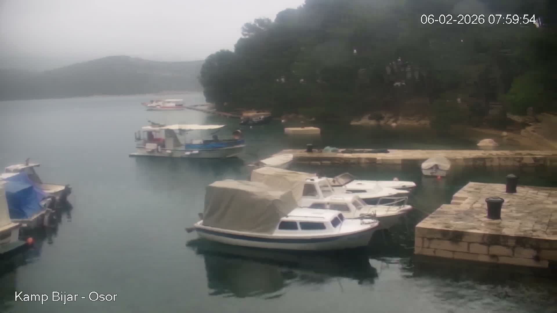 Otok Cres Island, Camp Bijar Camping Live Cam - Osor,  Mali Lošinj,  Primorje-Gorski Kotar, Croatia
