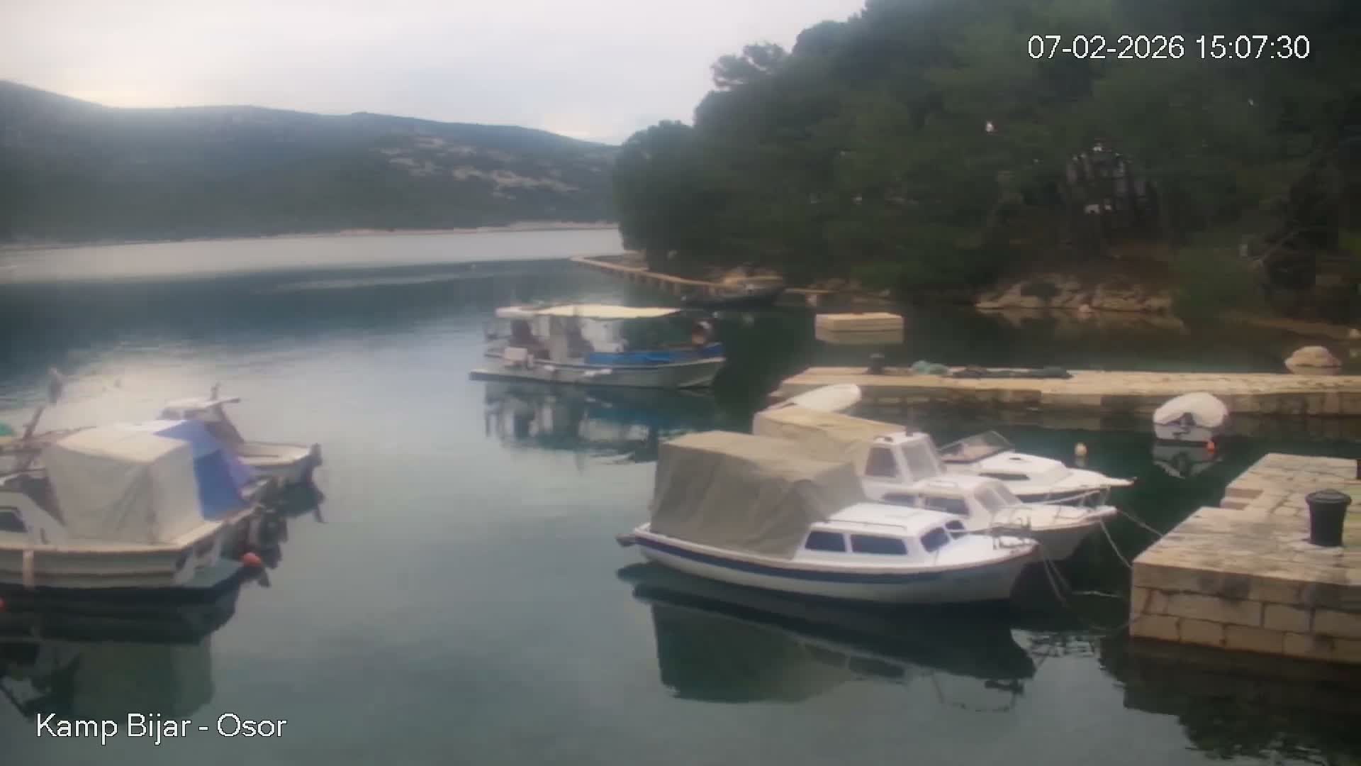 Otok Cres Island, Camp Bijar Camping Live Cam - Osor,  Mali Lošinj,  Primorje-Gorski Kotar, Croatia