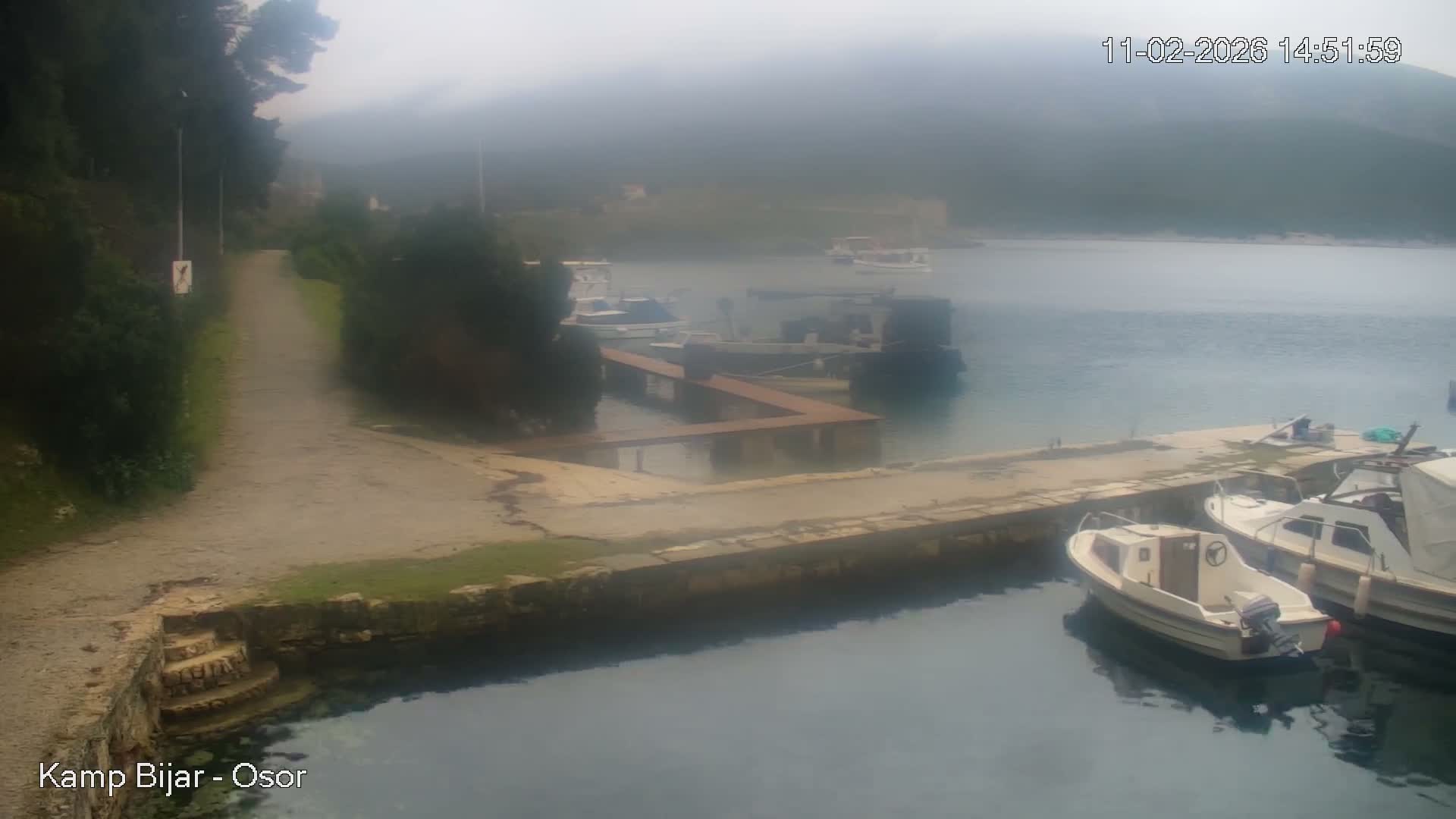 Otok Cres Island, Camp Bijar Camping Live Cam - Osor,  Mali Lošinj,  Primorje-Gorski Kotar, Croatia