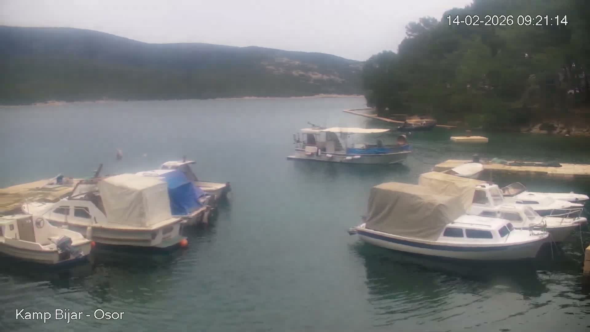 Otok Cres Island, Camp Bijar Camping Live Cam - Osor,  Mali Lošinj,  Primorje-Gorski Kotar, Croatia