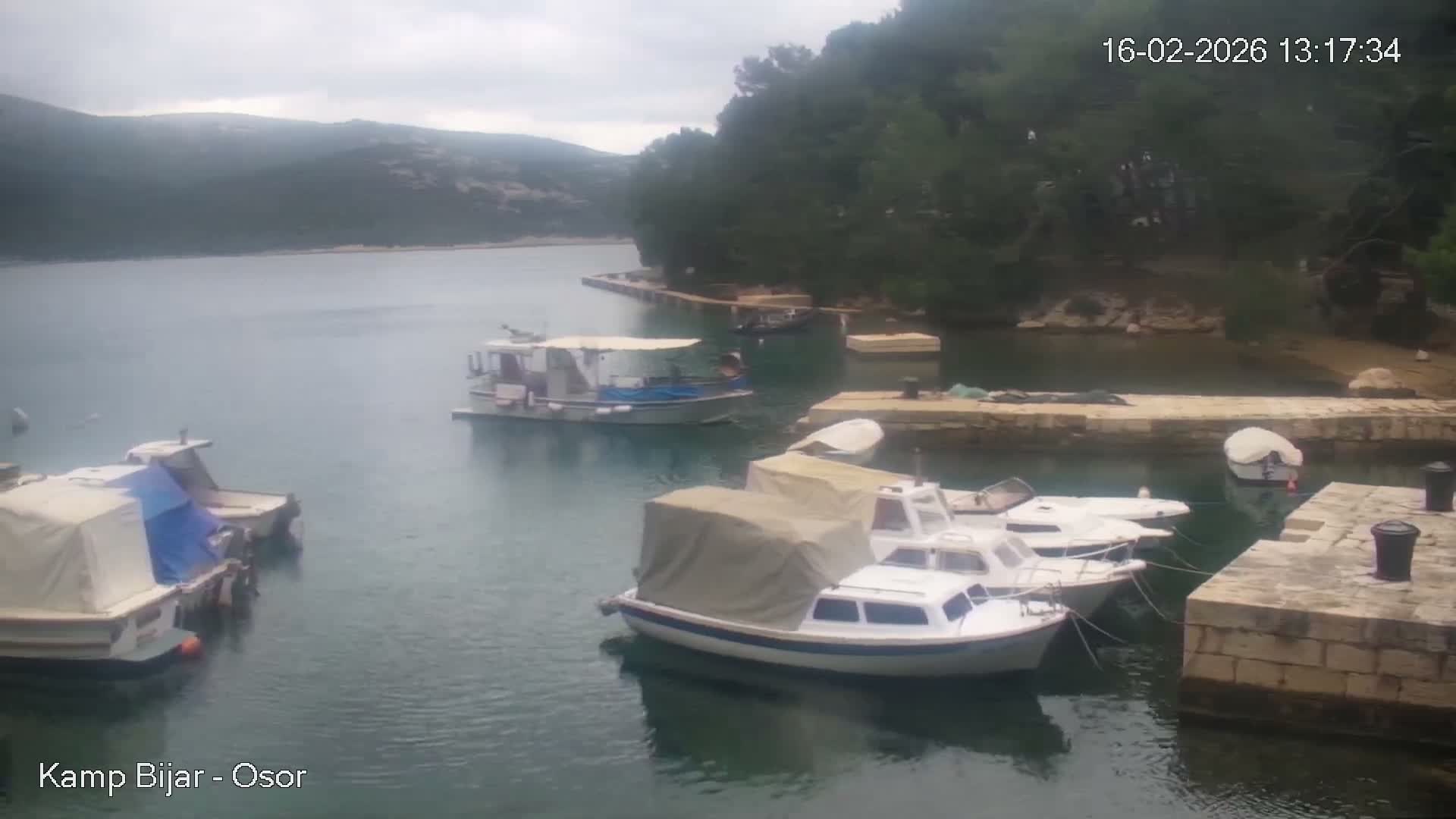 Otok Cres Island, Camp Bijar Camping Live Cam - Osor,  Mali Lošinj,  Primorje-Gorski Kotar, Croatia