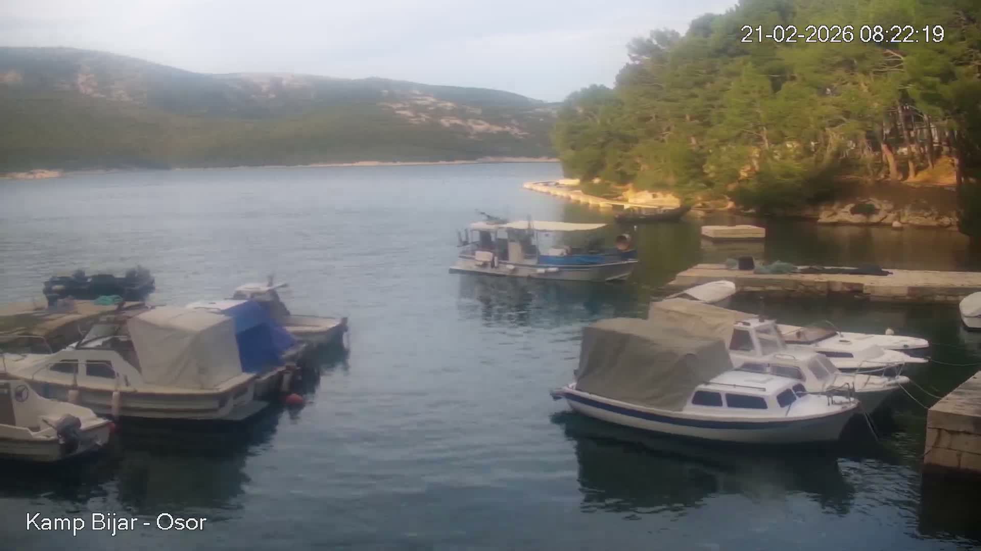 Otok Cres Island, Camp Bijar Camping Live Cam - Osor,  Mali Lošinj,  Primorje-Gorski Kotar, Croatia
