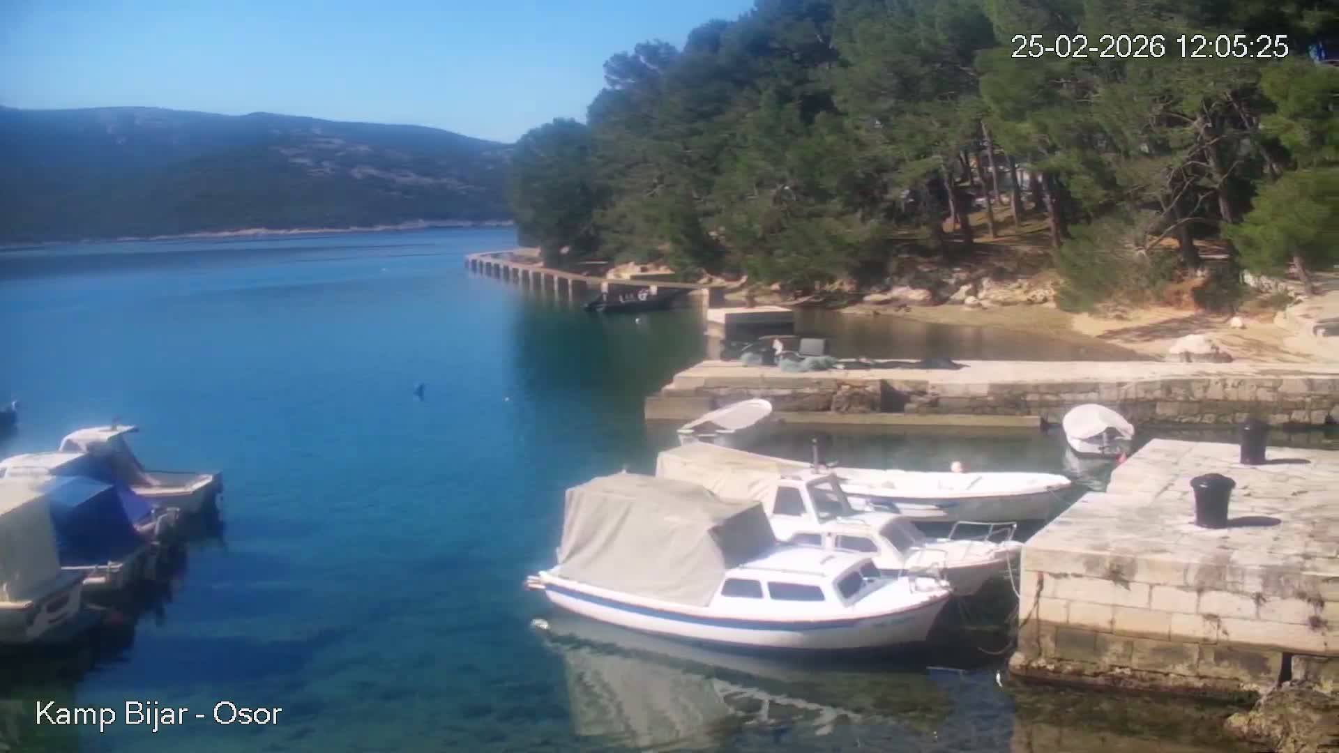 Otok Cres Island, Camp Bijar Camping Live Cam - Osor,  Mali Lošinj,  Primorje-Gorski Kotar, Croatia