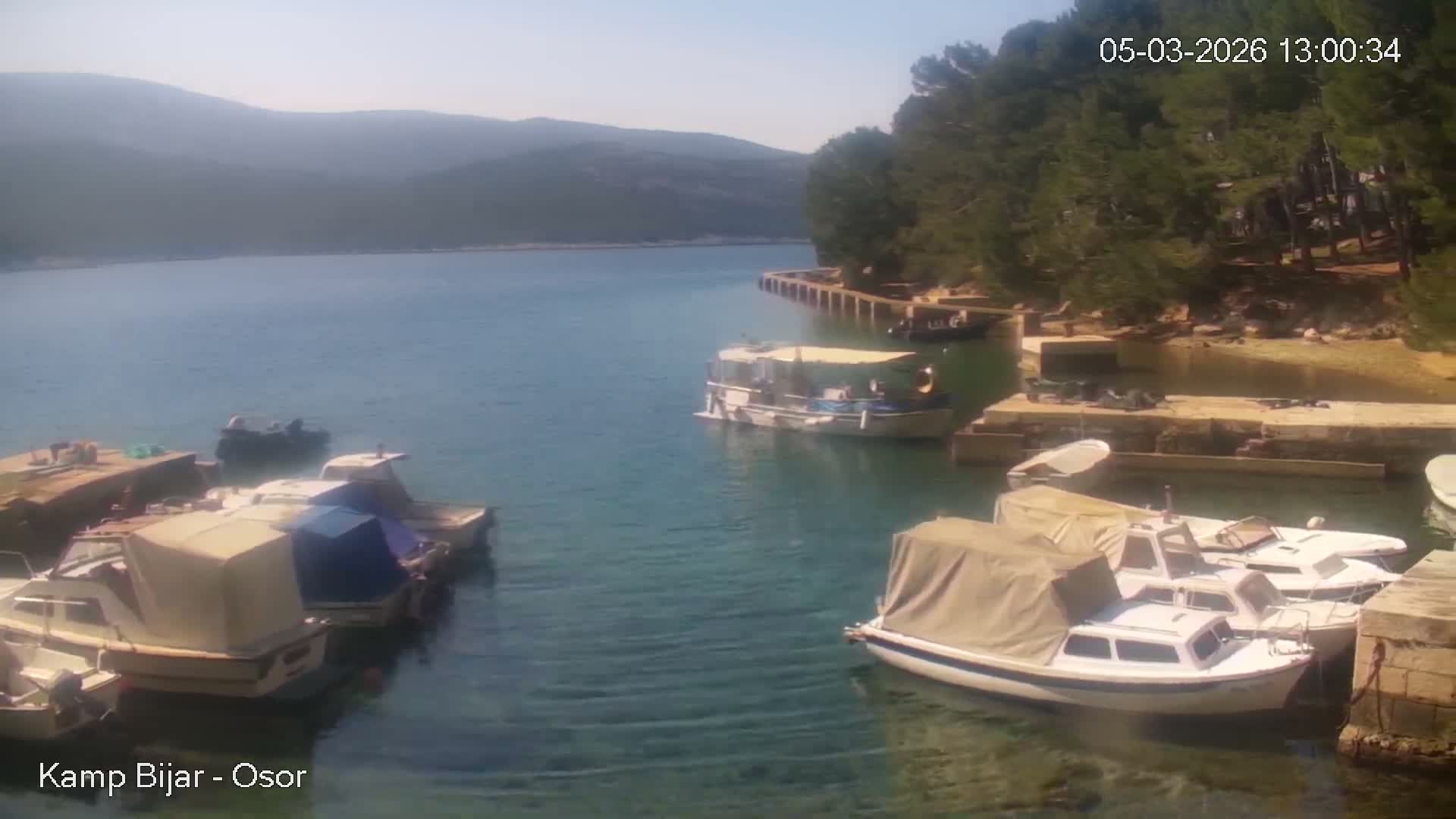 Otok Cres Island, Camp Bijar Camping Live Cam - Osor,  Mali Lošinj,  Primorje-Gorski Kotar, Croatia