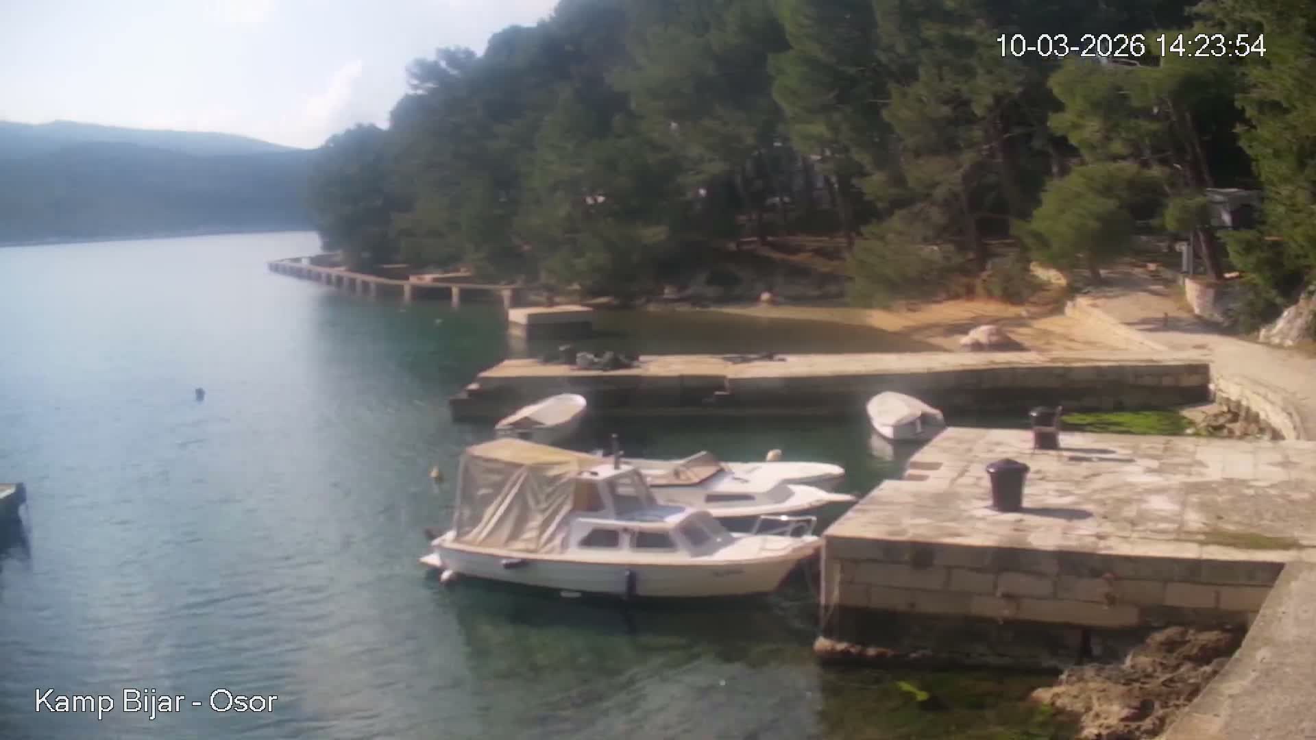 Otok Cres Island, Camp Bijar Camping Live Cam - Osor,  Mali Lošinj,  Primorje-Gorski Kotar, Croatia
