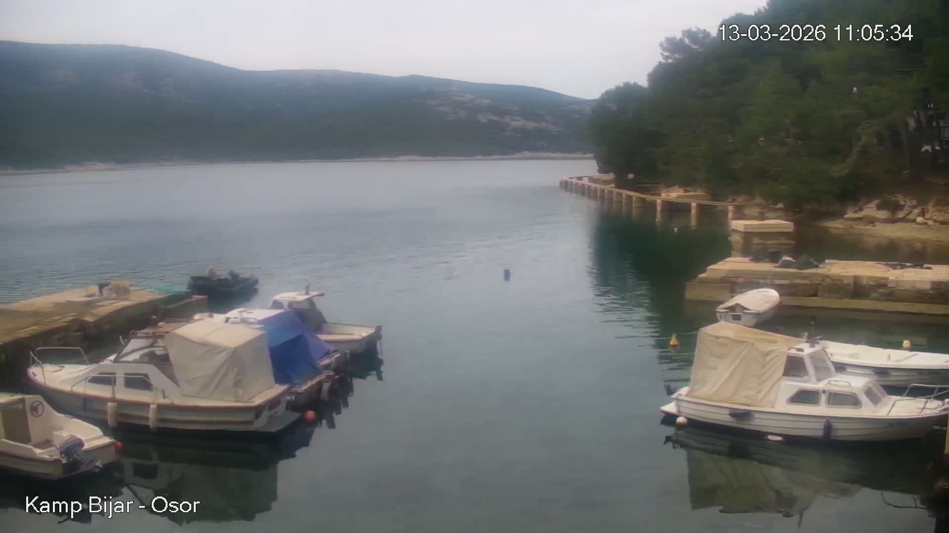 Otok Cres Island, Camp Bijar Camping Live Cam - Osor,  Mali Lošinj,  Primorje-Gorski Kotar, Croatia