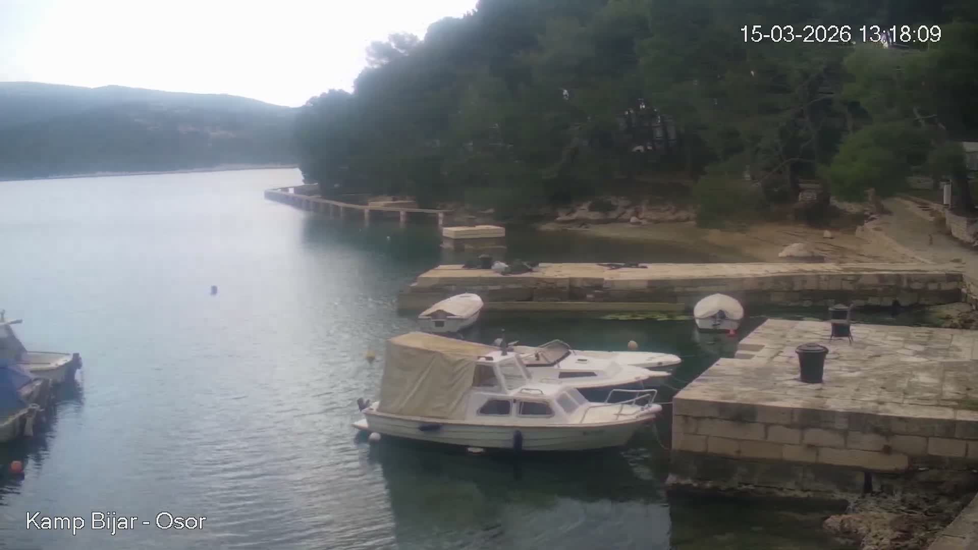 Otok Cres Island, Camp Bijar Camping Live Cam - Osor,  Mali Lošinj,  Primorje-Gorski Kotar, Croatia