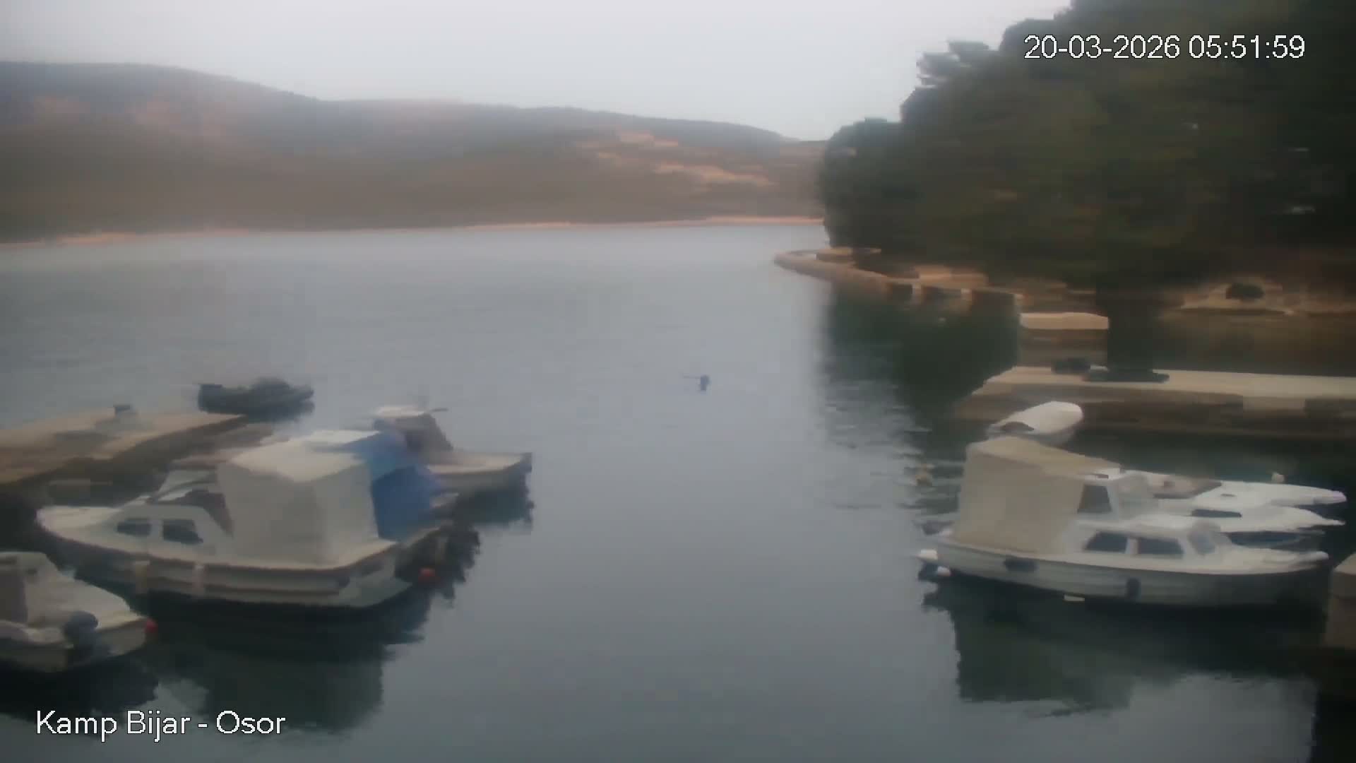 Otok Cres Island, Camp Bijar Camping Live Cam - Osor,  Mali Lošinj,  Primorje-Gorski Kotar, Croatia