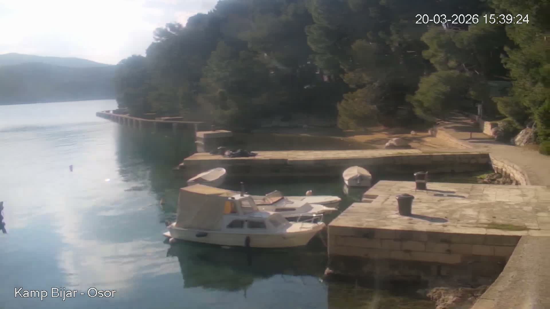 Otok Cres Island, Camp Bijar Camping Live Cam - Osor,  Mali Lošinj,  Primorje-Gorski Kotar, Croatia