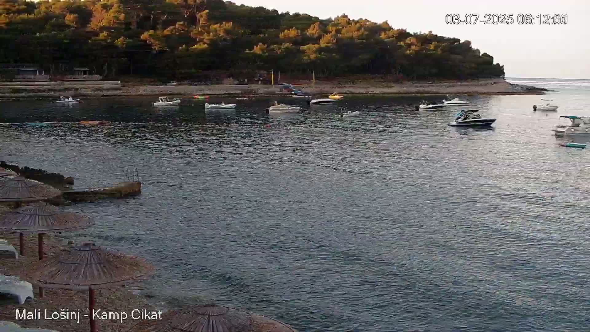 Otok Losinj Island, Camp Čikat Camping Live Cam - Cikat,  Mali Lošinj,  Primorje-Gorski Kotar, Croatia