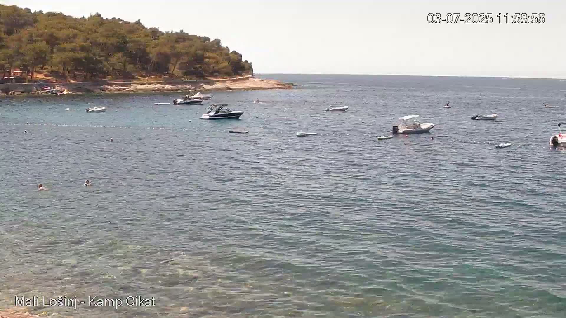 Otok Losinj Island, Camp Čikat Camping Live Cam - Cikat,  Mali Lošinj,  Primorje-Gorski Kotar, Croatia