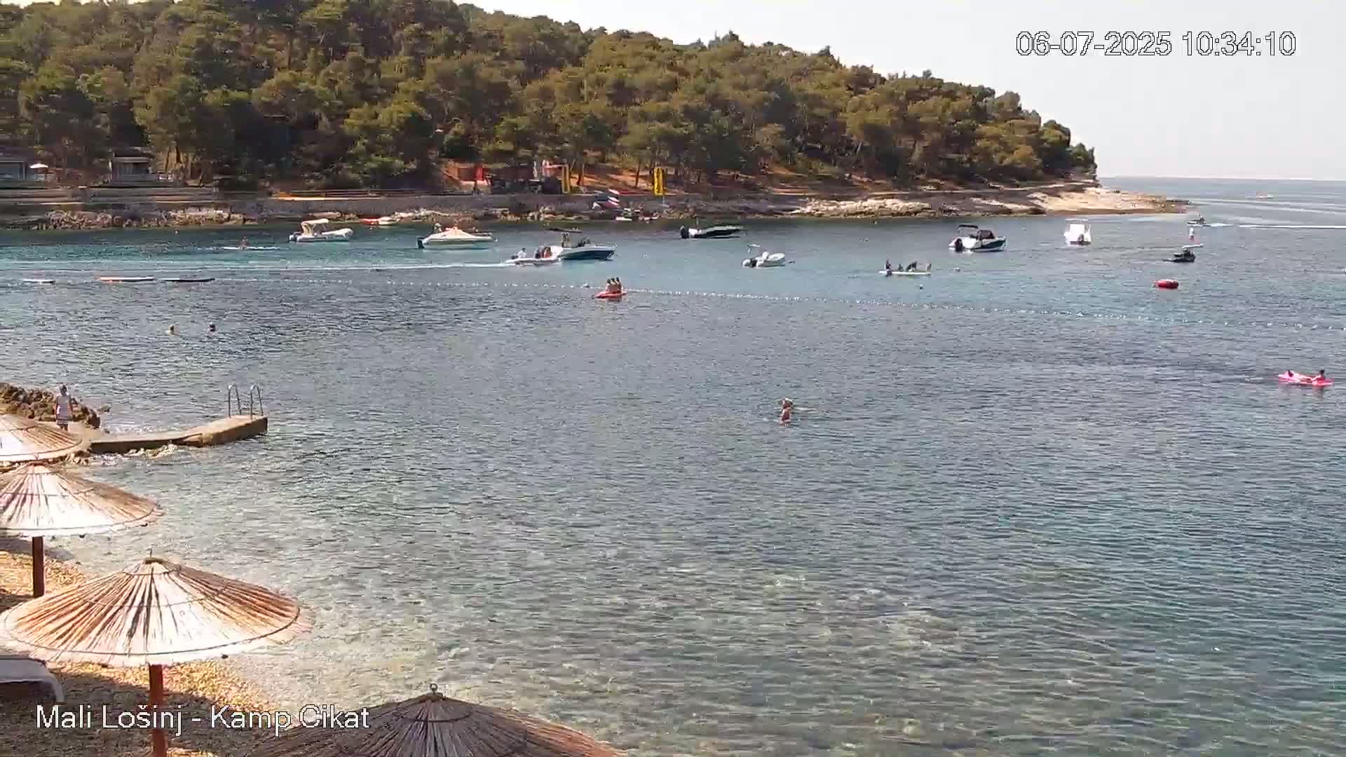 Otok Losinj Island, Camp Čikat Camping Live Cam - Cikat,  Mali Lošinj,  Primorje-Gorski Kotar, Croatia