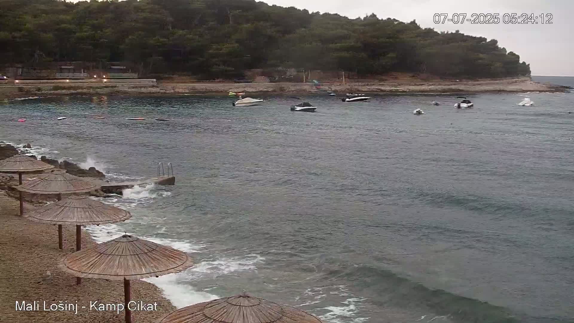 Otok Losinj Island, Camp Čikat Camping Live Cam - Cikat,  Mali Lošinj,  Primorje-Gorski Kotar, Croatia