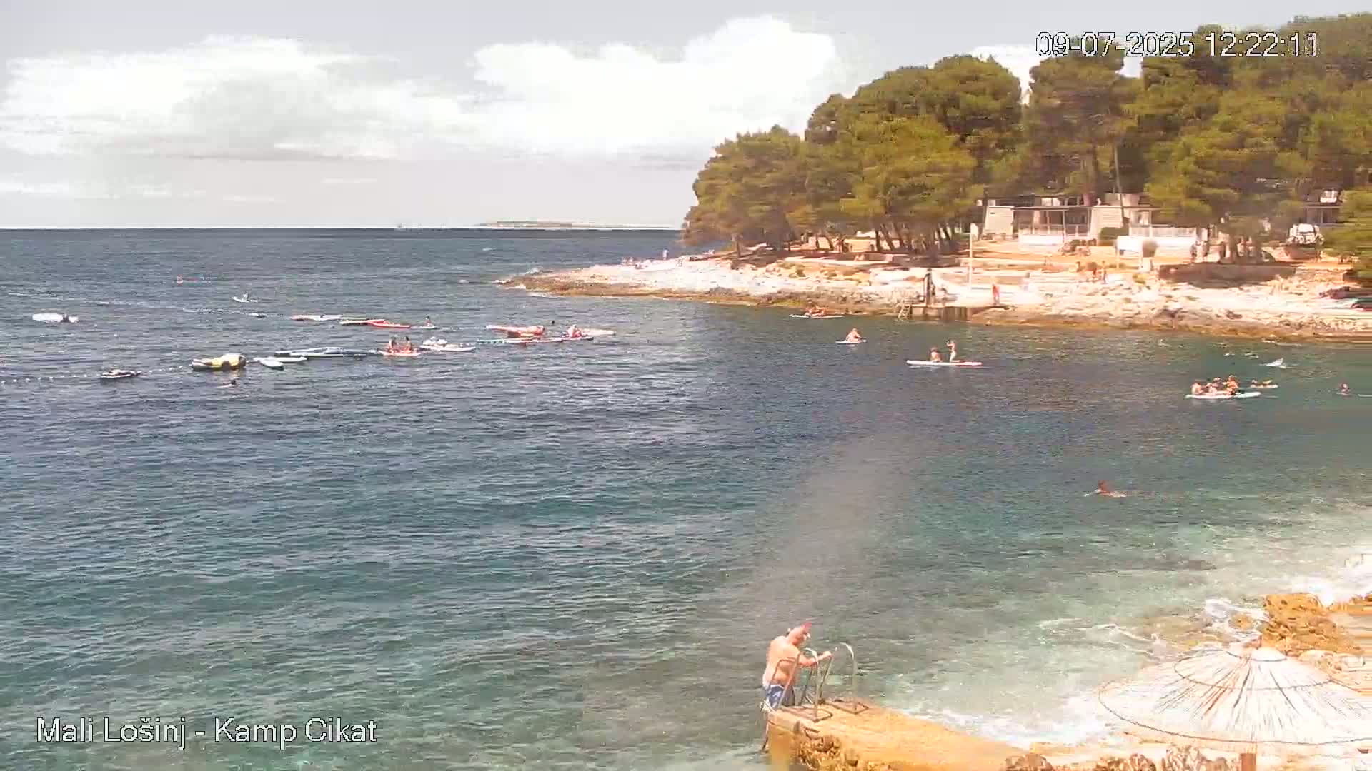 Otok Losinj Island, Camp Čikat Camping Live Cam - Cikat,  Mali Lošinj,  Primorje-Gorski Kotar, Croatia