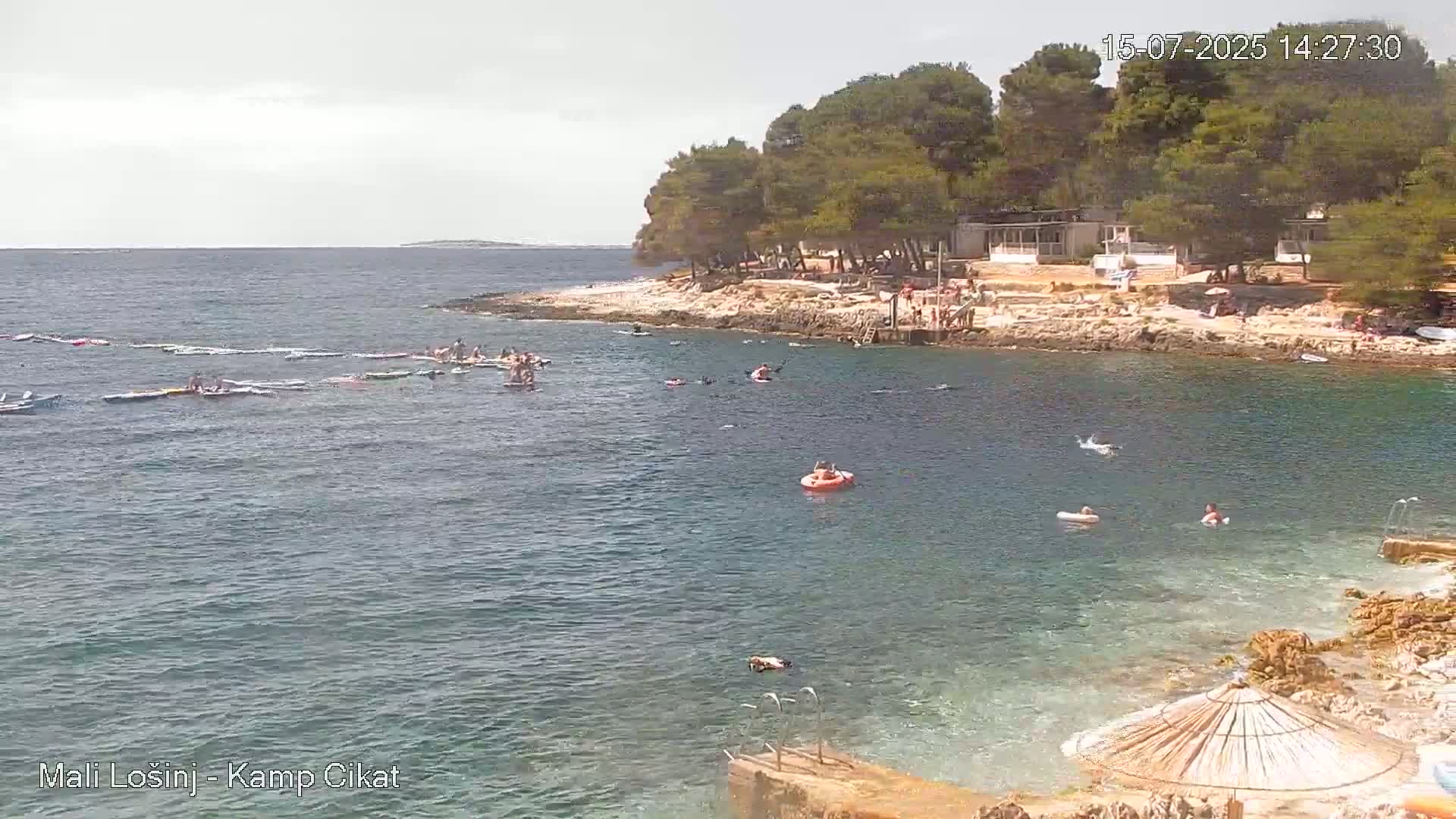 Otok Losinj Island, Camp Čikat Camping Live Cam - Cikat,  Mali Lošinj,  Primorje-Gorski Kotar, Croatia