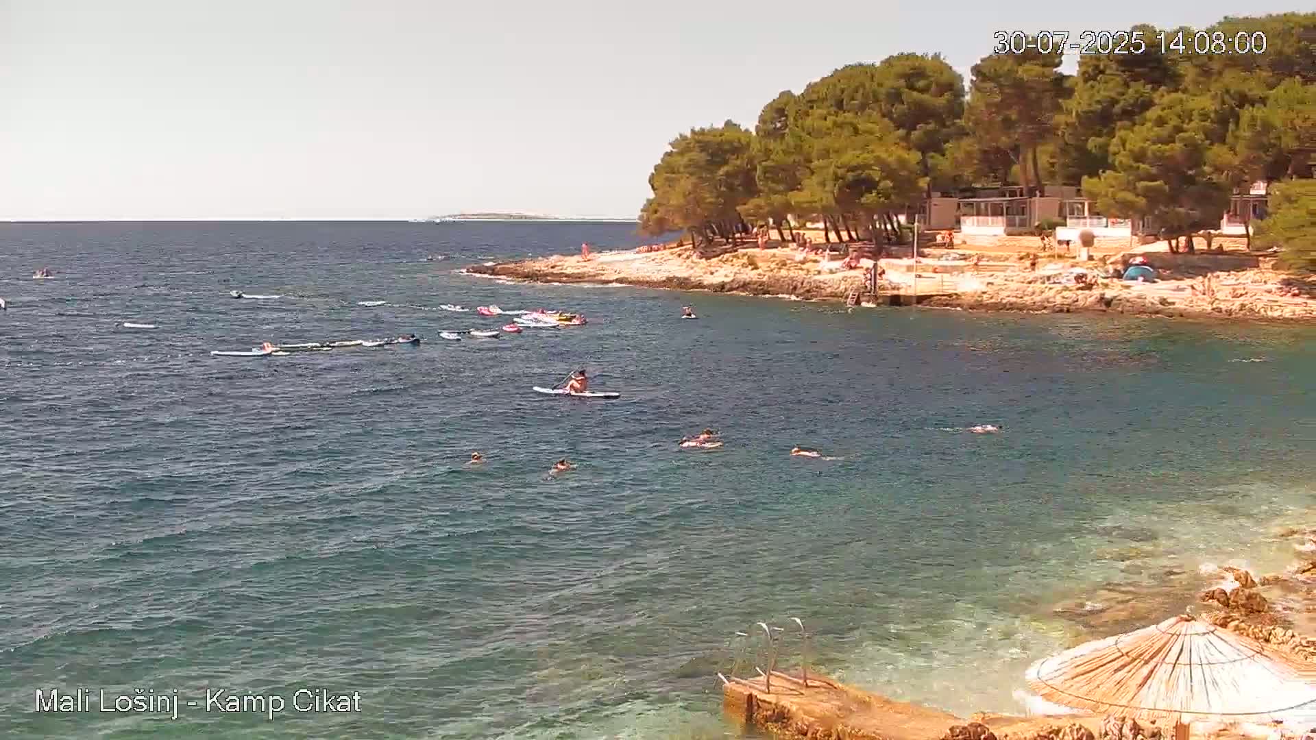 Otok Losinj Island, Camp Čikat Camping Live Cam - Cikat,  Mali Lošinj,  Primorje-Gorski Kotar, Croatia