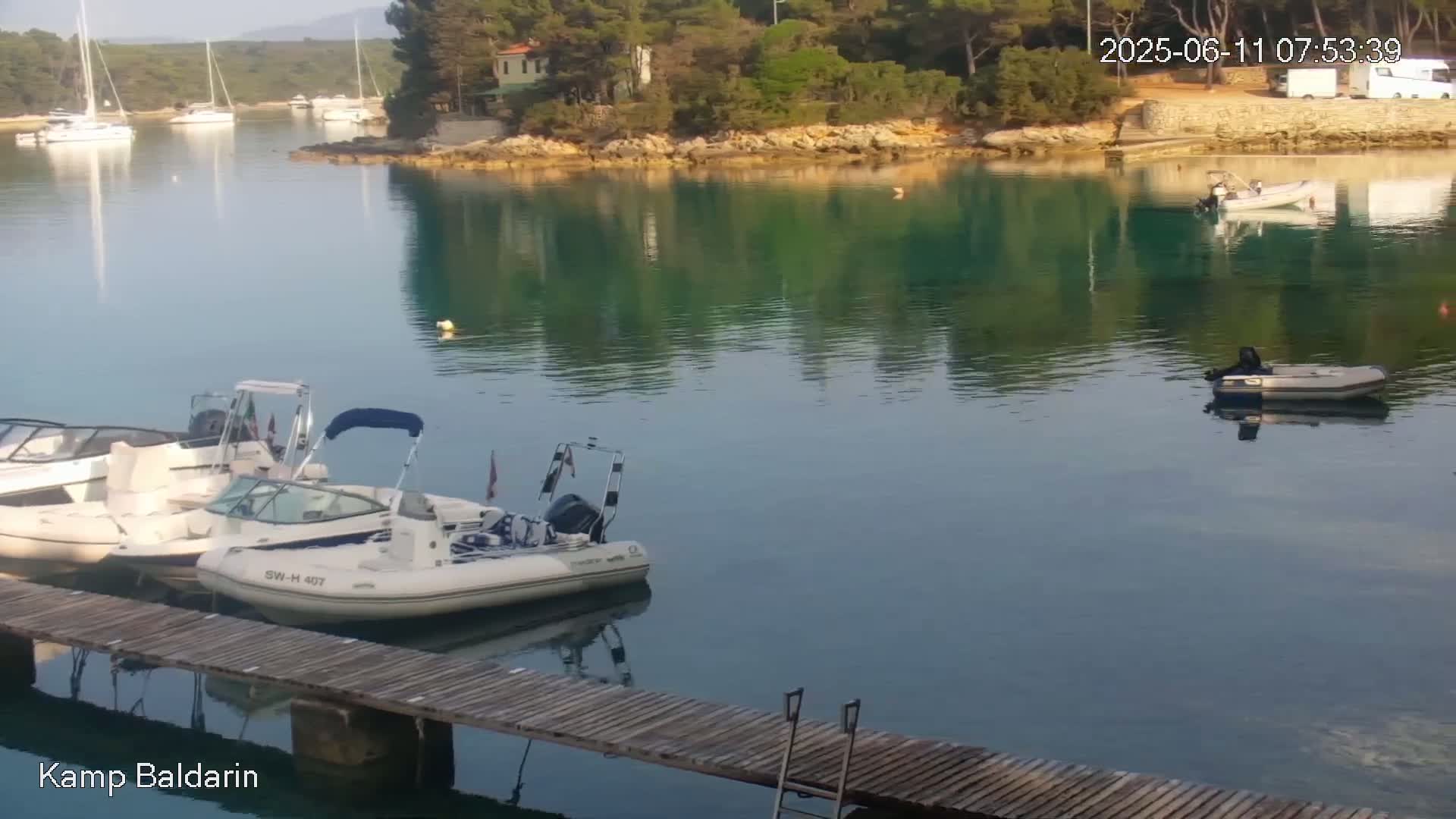 Otok Cres Island, Camp Baldarin Camping Live Cam - Punta Križa,  Mali Lošinj,  Primorje-Gorski Kotar, Croatia