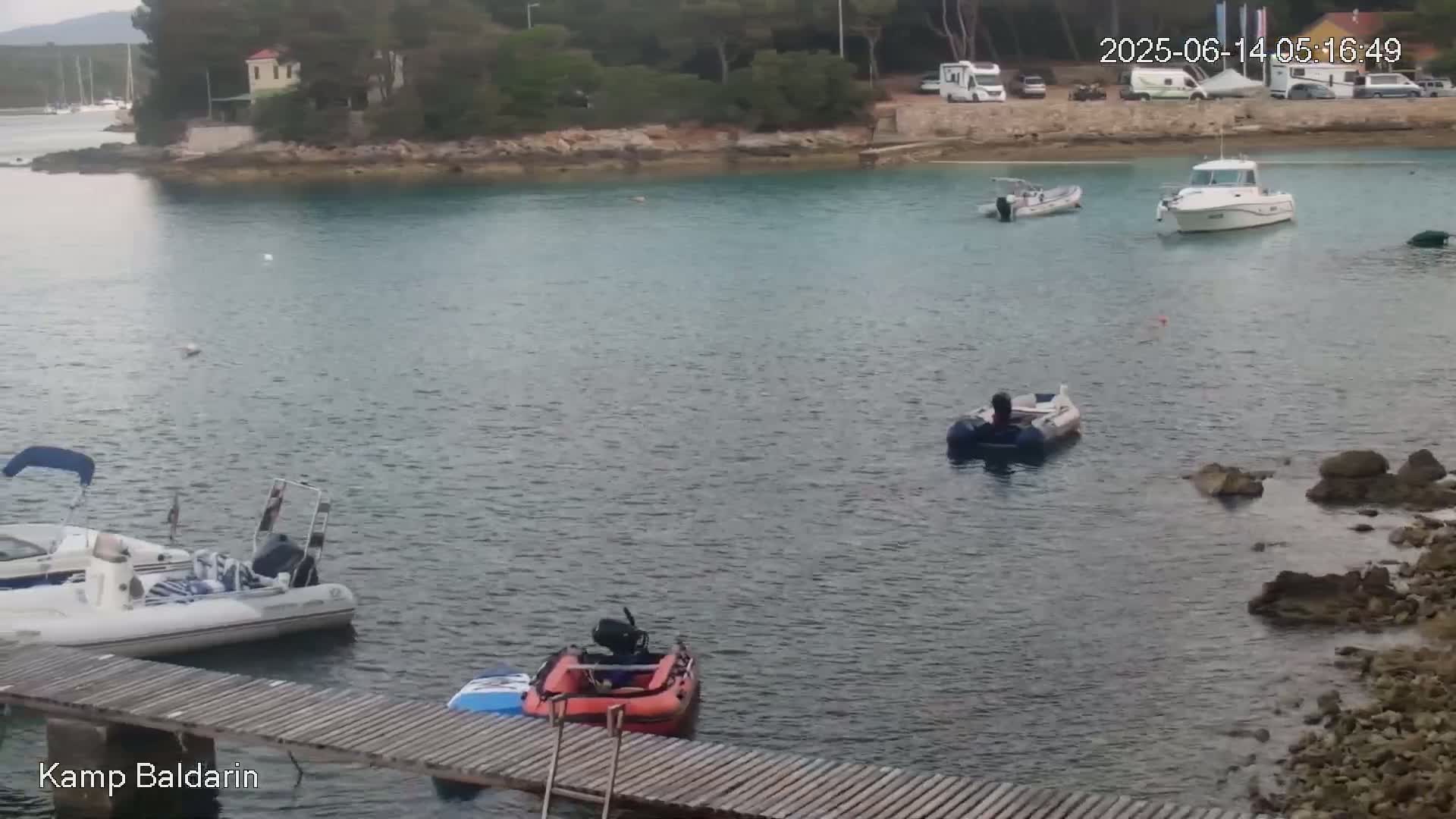 Otok Cres Island, Camp Baldarin Camping Live Cam - Punta Križa,  Mali Lošinj,  Primorje-Gorski Kotar, Croatia