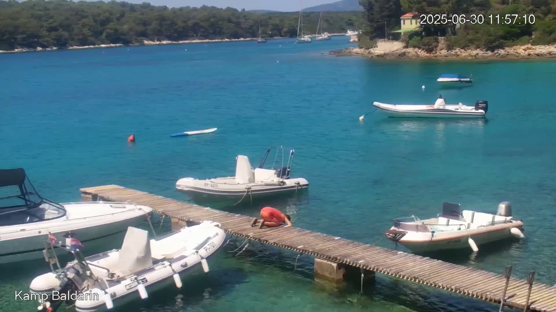Otok Cres Island, Camp Baldarin Camping Live Cam - Punta Križa,  Mali Lošinj,  Primorje-Gorski Kotar, Croatia