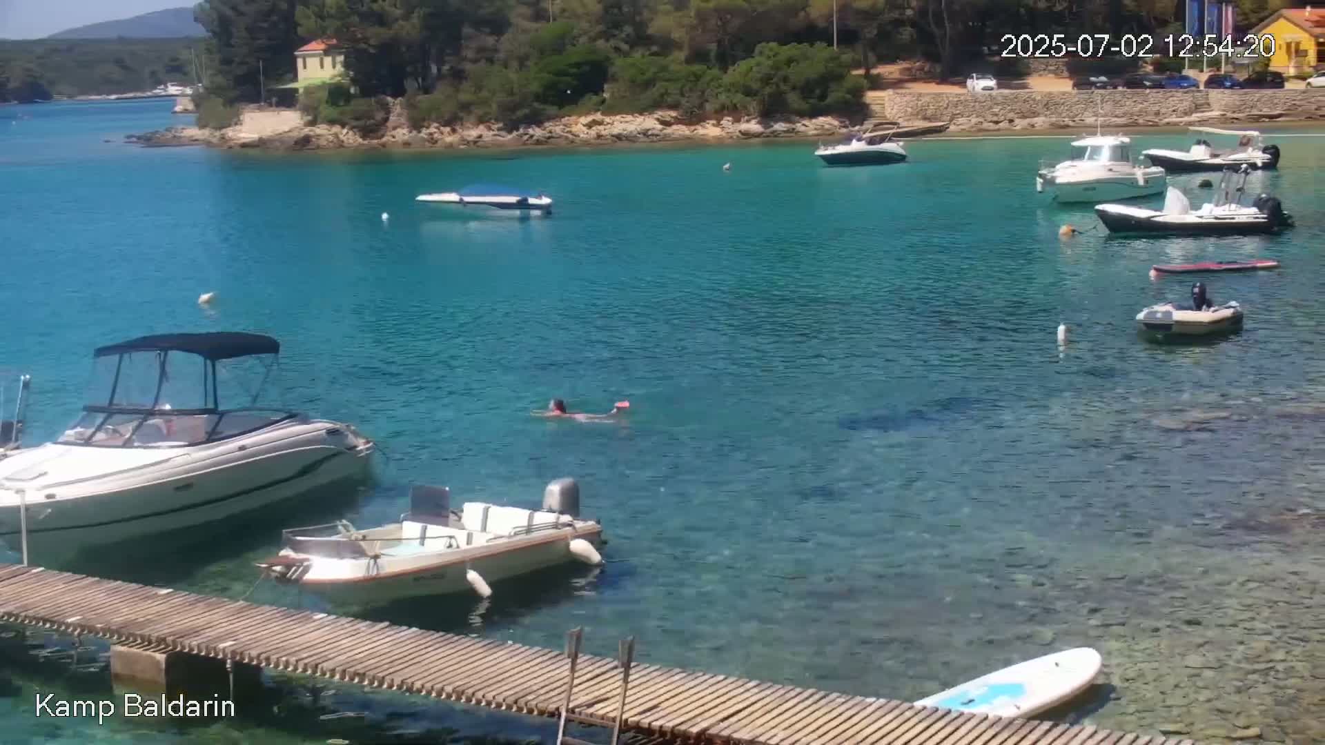 Otok Cres Island, Camp Baldarin Camping Live Cam - Punta Križa,  Mali Lošinj,  Primorje-Gorski Kotar, Croatia