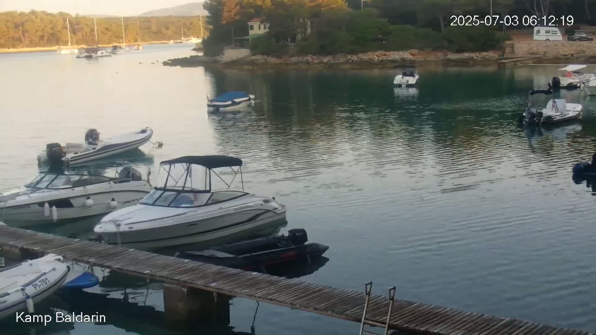 Otok Cres Island, Camp Baldarin Camping Live Cam - Punta Križa,  Mali Lošinj,  Primorje-Gorski Kotar, Croatia