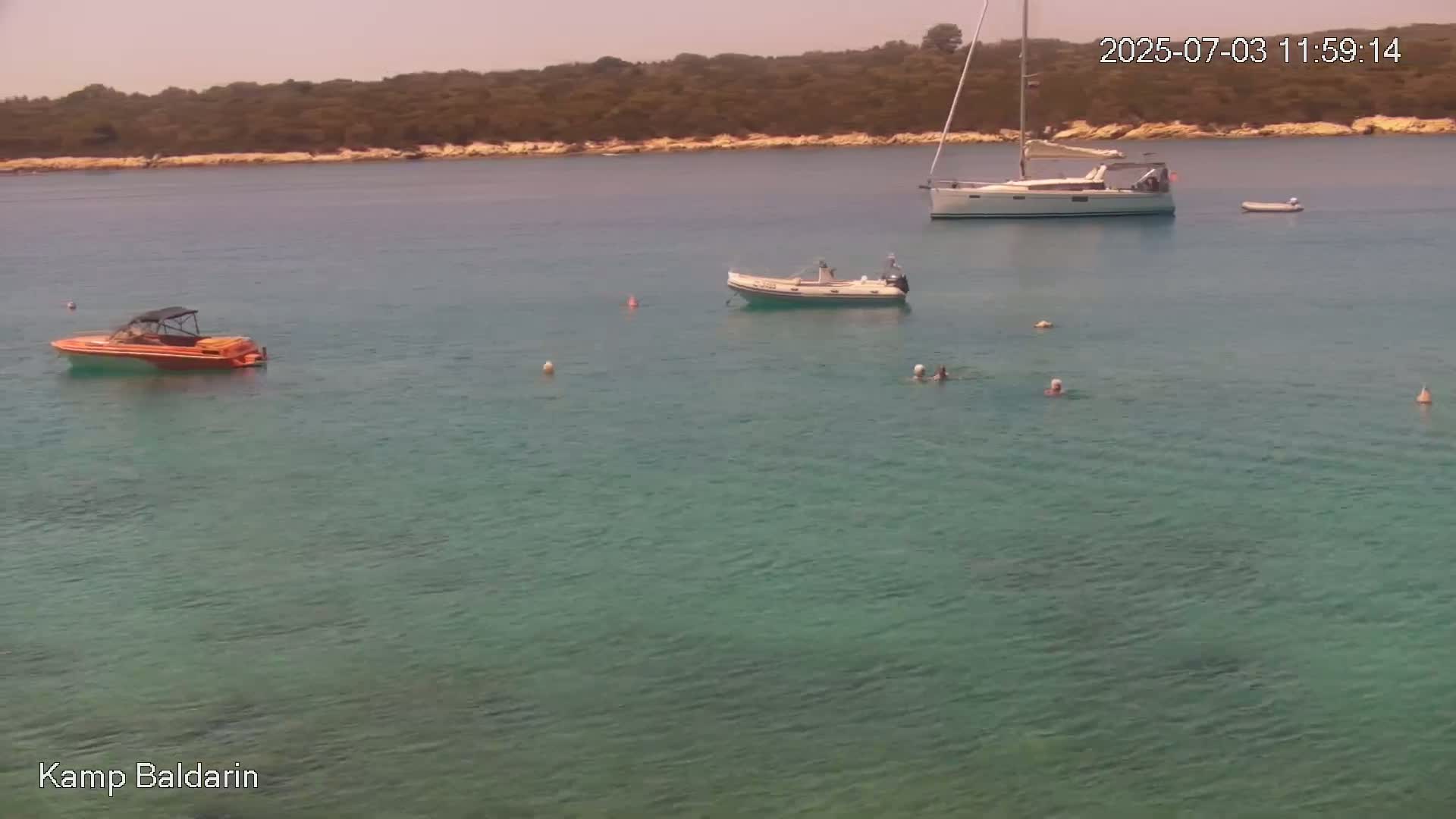 Otok Cres Island, Camp Baldarin Camping Live Cam - Punta Križa,  Mali Lošinj,  Primorje-Gorski Kotar, Croatia