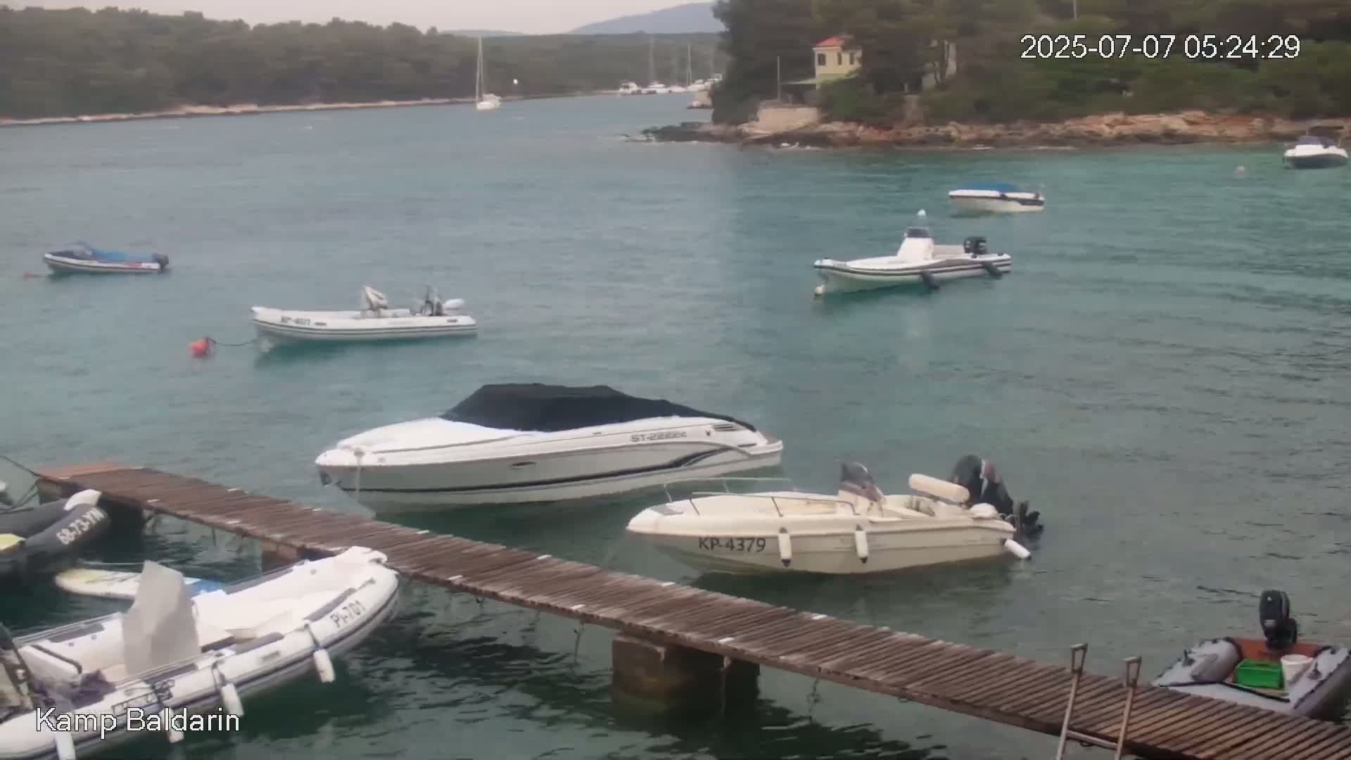 Otok Cres Island, Camp Baldarin Camping Live Cam - Punta Križa,  Mali Lošinj,  Primorje-Gorski Kotar, Croatia