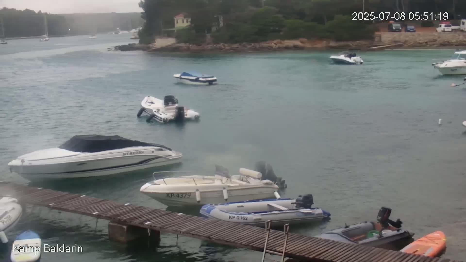 Otok Cres Island, Camp Baldarin Camping Live Cam - Punta Križa,  Mali Lošinj,  Primorje-Gorski Kotar, Croatia