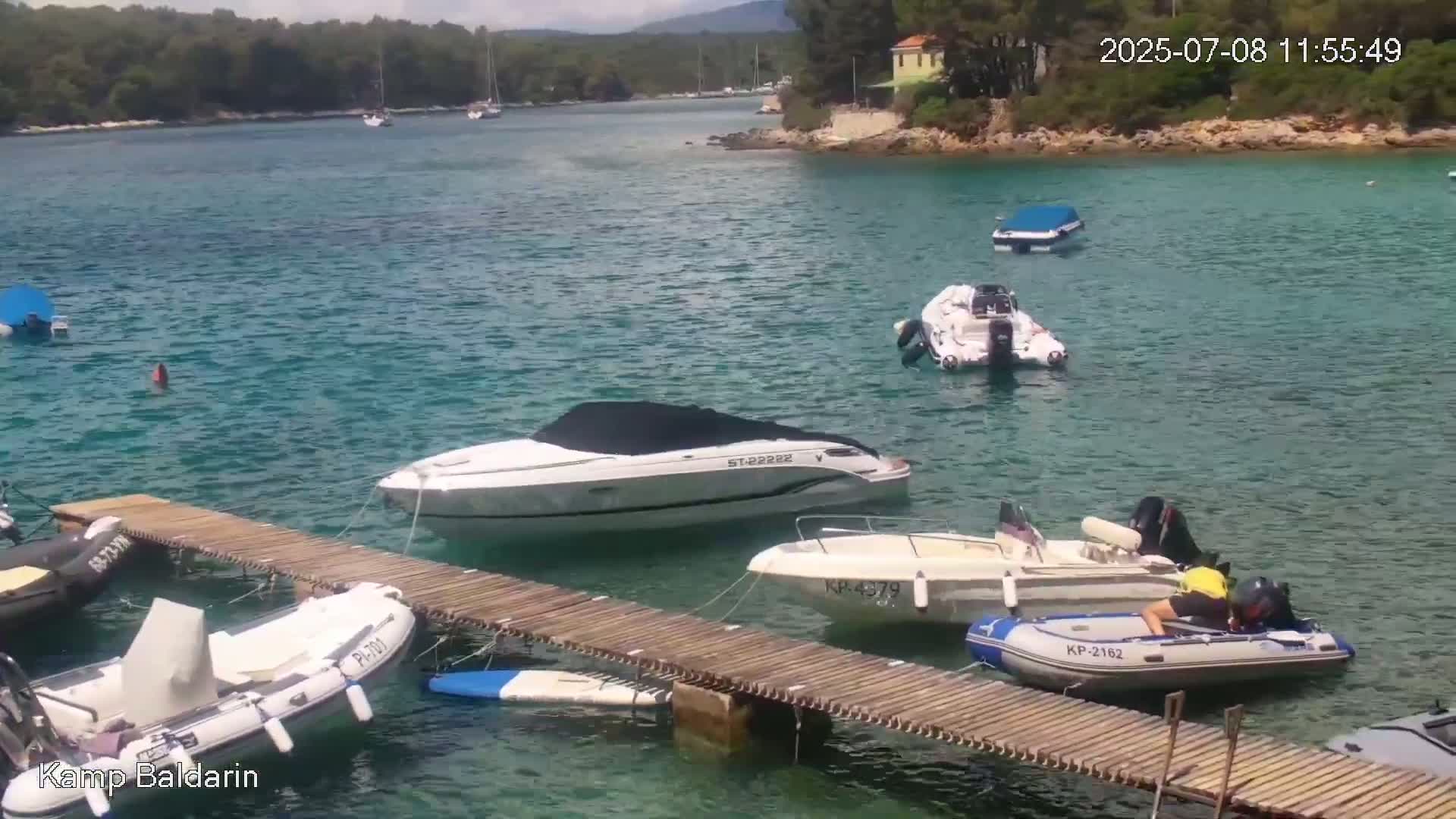 Otok Cres Island, Camp Baldarin Camping Live Cam - Punta Križa,  Mali Lošinj,  Primorje-Gorski Kotar, Croatia