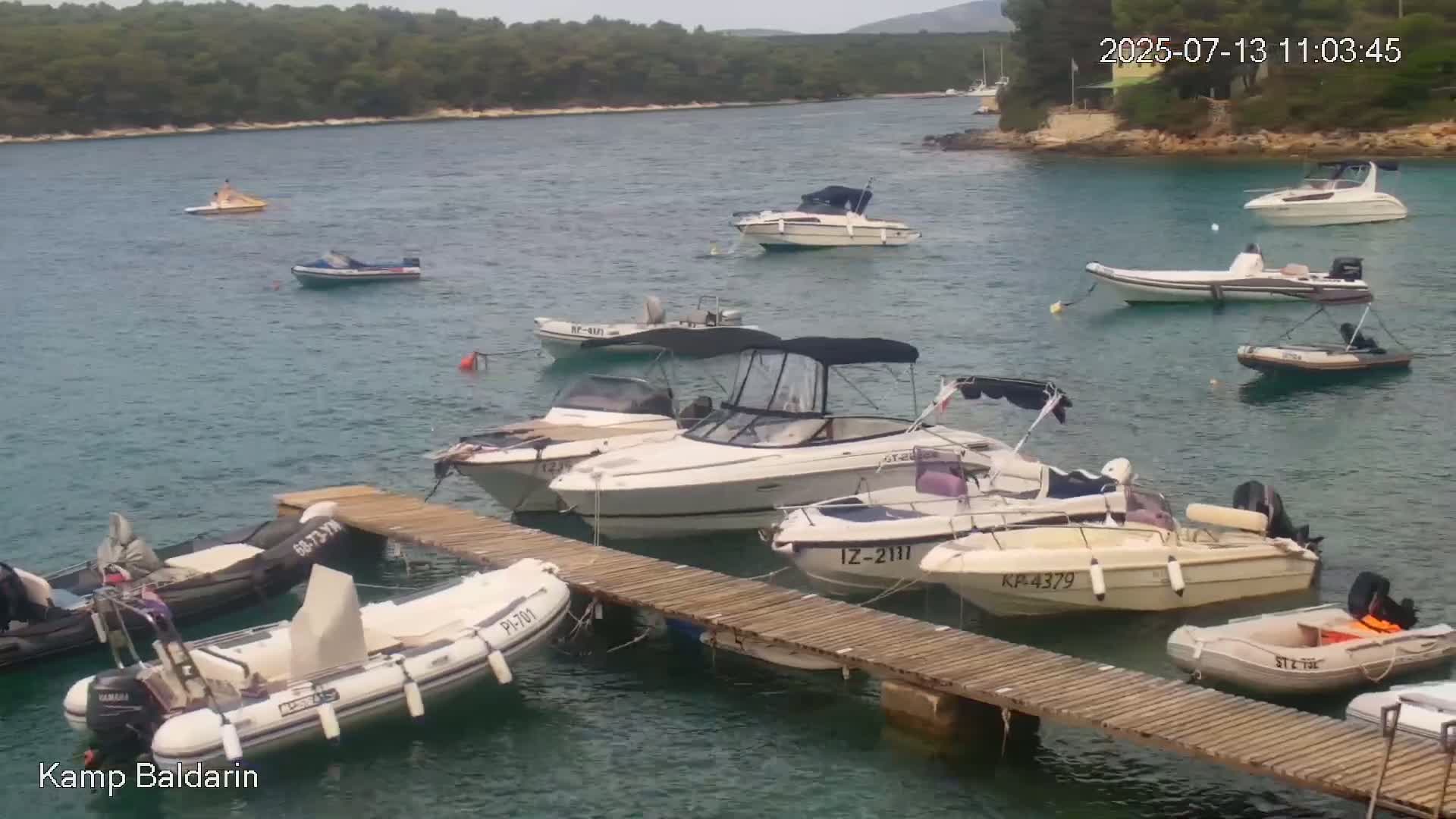 Otok Cres Island, Camp Baldarin Camping Live Cam - Punta Križa,  Mali Lošinj,  Primorje-Gorski Kotar, Croatia