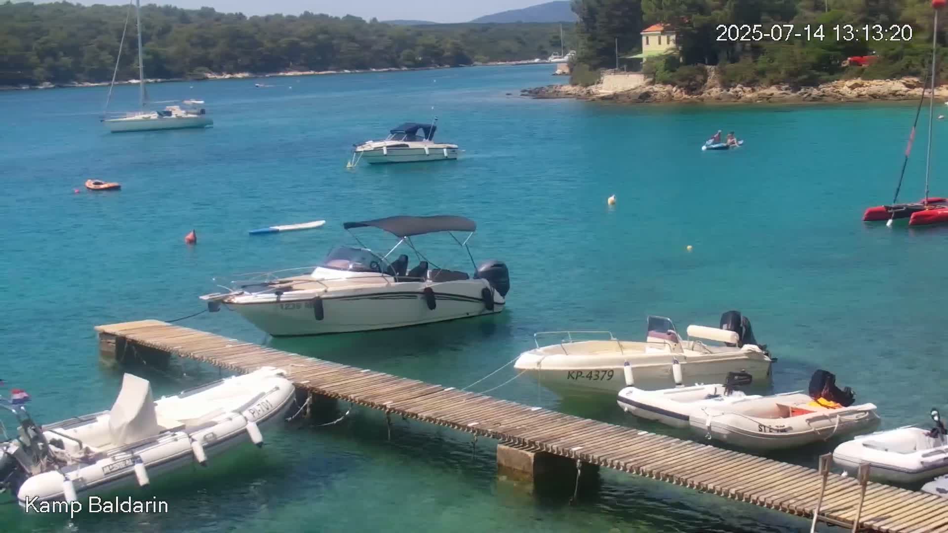 Otok Cres Island, Camp Baldarin Camping Live Cam - Punta Križa,  Mali Lošinj,  Primorje-Gorski Kotar, Croatia