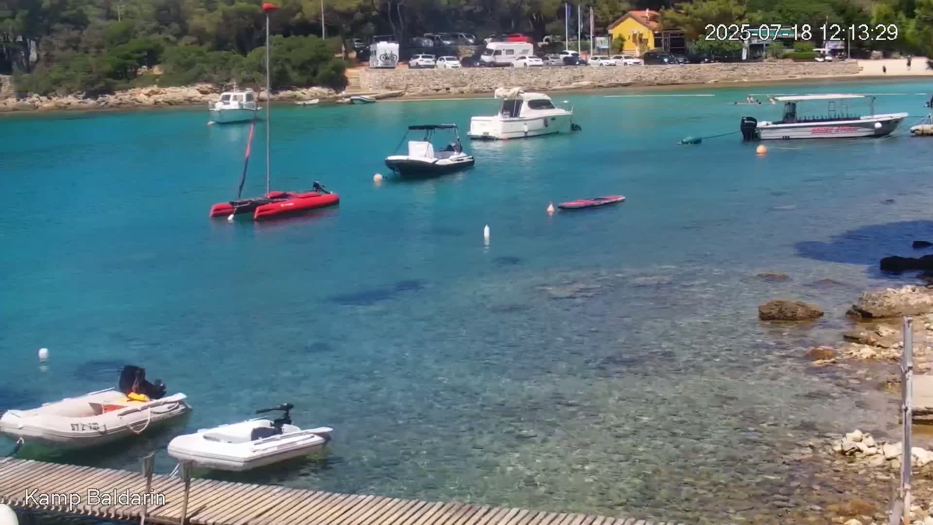 Otok Cres Island, Camp Baldarin Camping Live Cam - Punta Križa,  Mali Lošinj,  Primorje-Gorski Kotar, Croatia