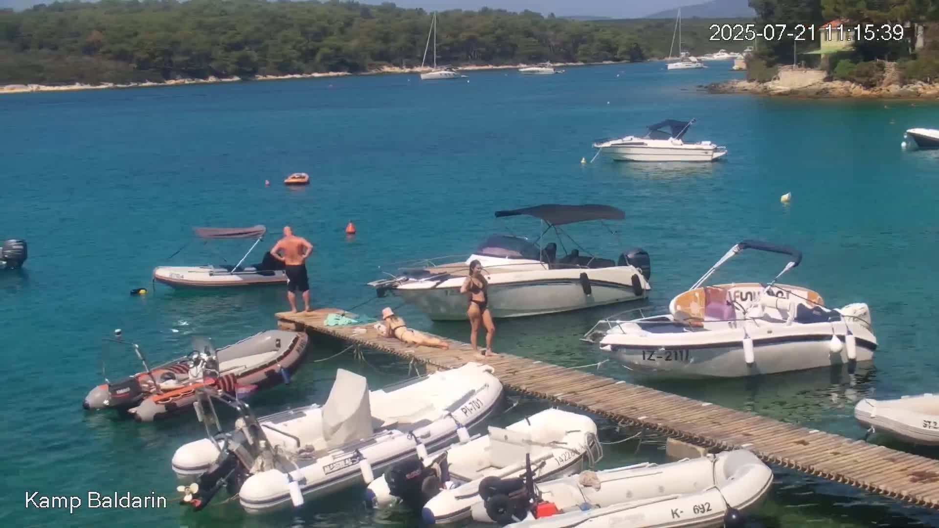 Otok Cres Island, Camp Baldarin Camping Live Cam - Punta Križa,  Mali Lošinj,  Primorje-Gorski Kotar, Croatia