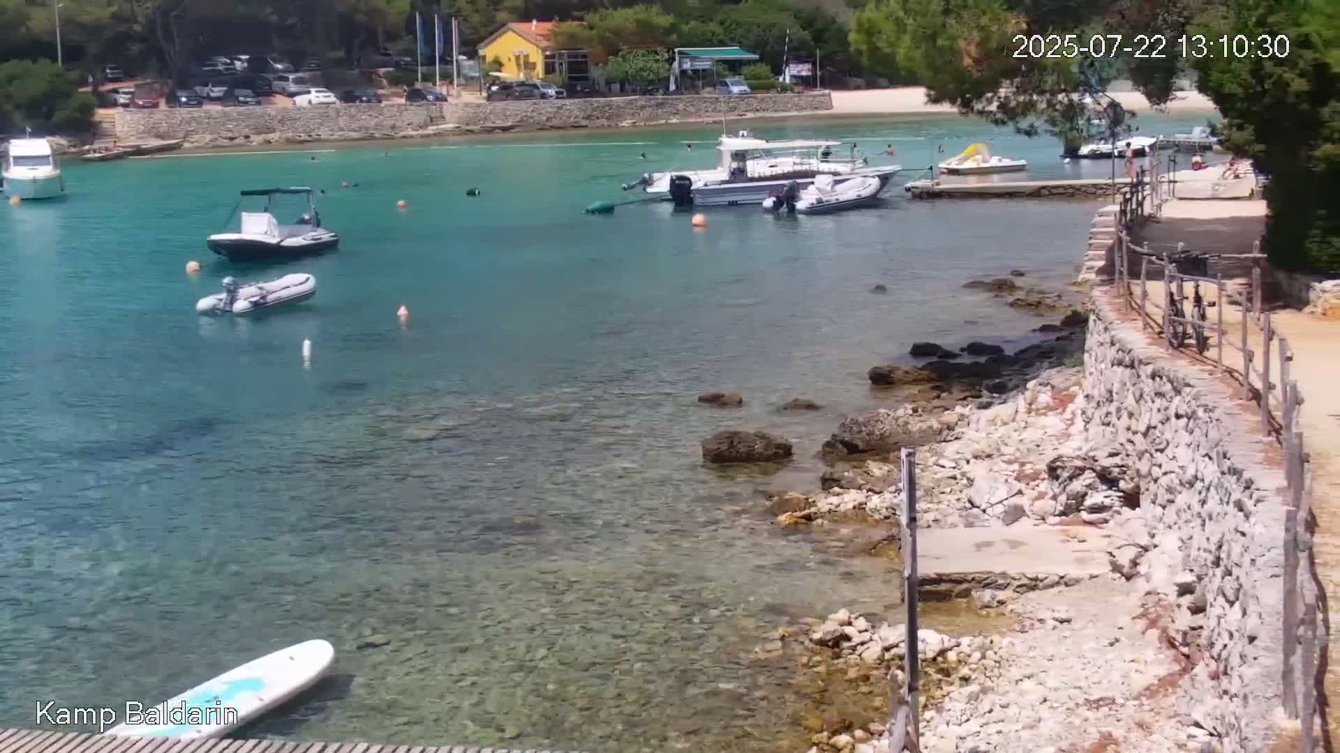 Otok Cres Island, Camp Baldarin Camping Live Cam - Punta Križa,  Mali Lošinj,  Primorje-Gorski Kotar, Croatia