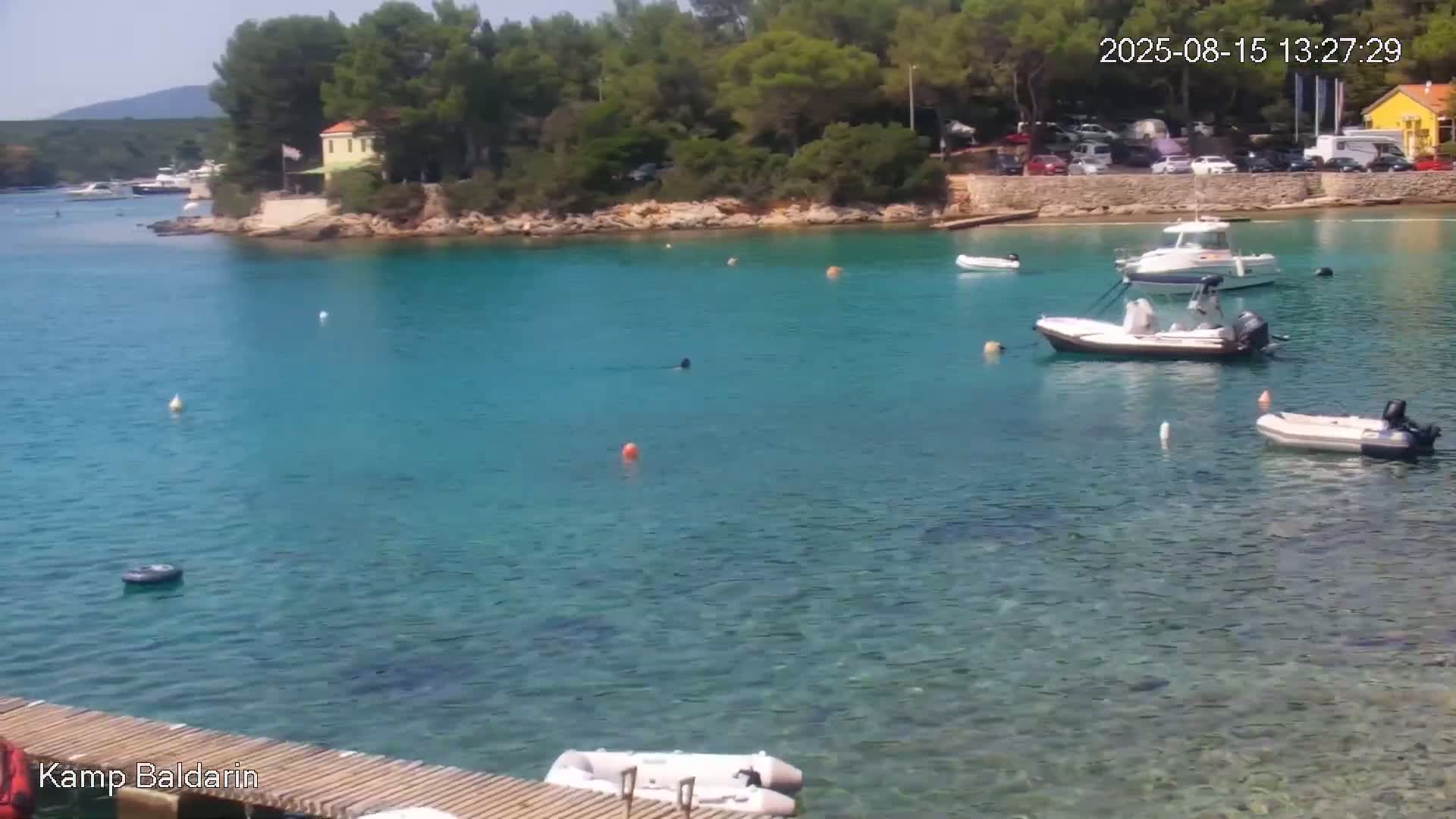 Otok Cres Island, Camp Baldarin Camping Live Cam - Punta Križa,  Mali Lošinj,  Primorje-Gorski Kotar, Croatia