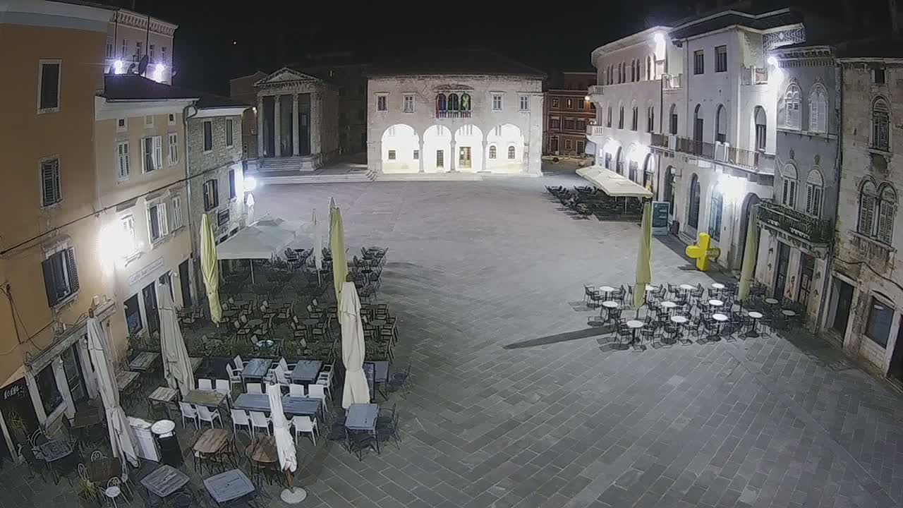 Pula, Trg Forum Square Live Cam - Arena, Pula, Istria, Croatia