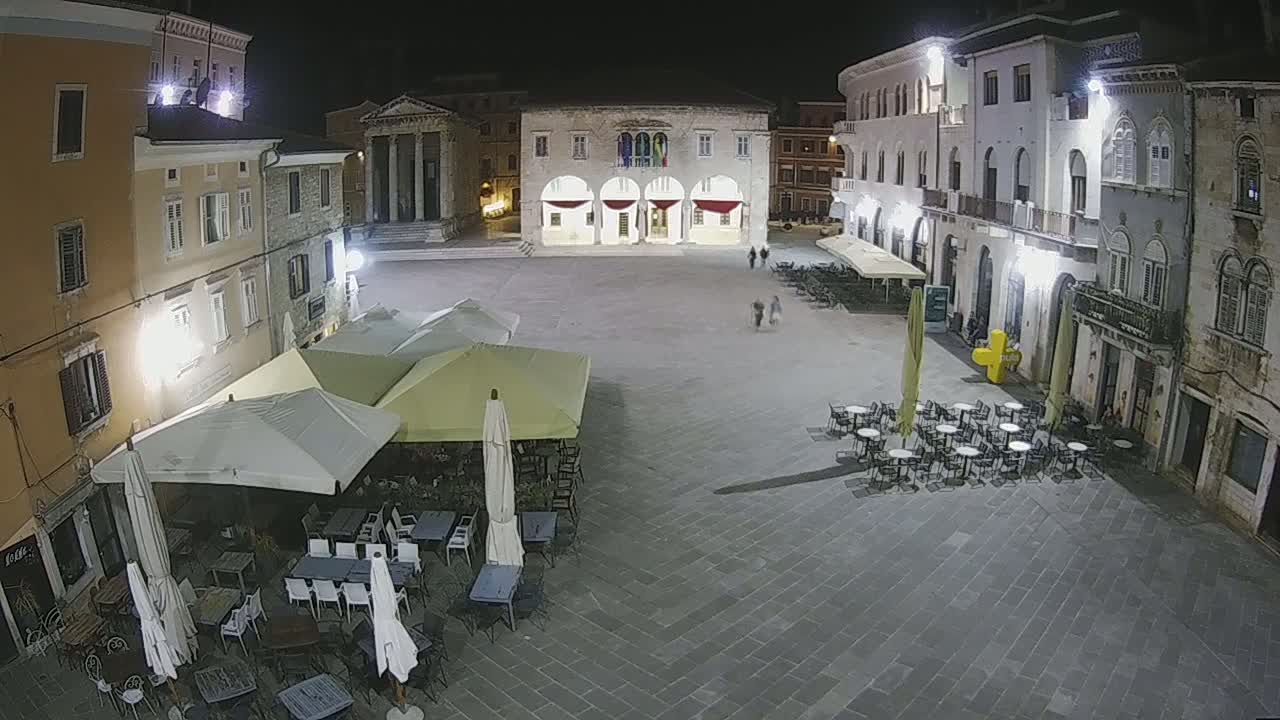 Pula, Trg Forum Square Live Cam - Arena, Pula, Istria, Croatia