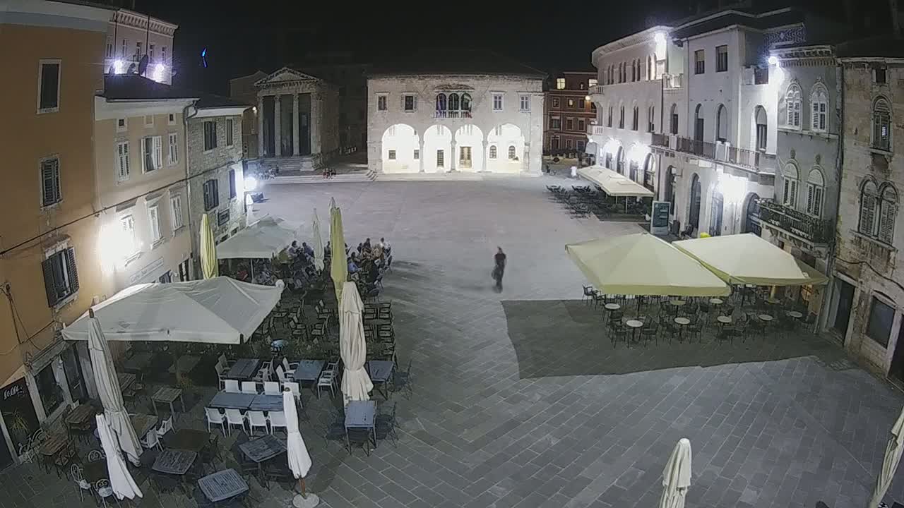Pula, Trg Forum Square Live Cam - Arena, Pula, Istria, Croatia