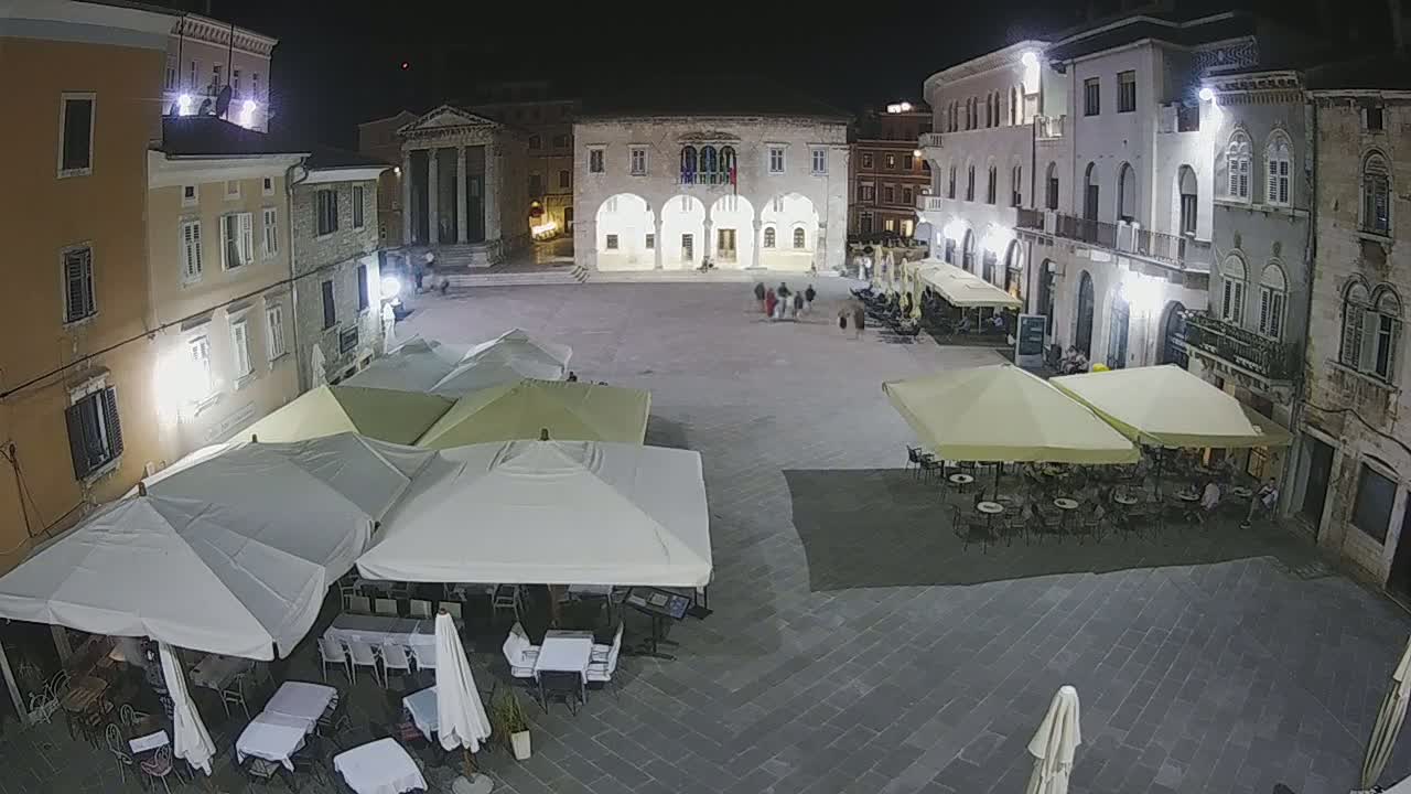 Pula, Trg Forum Square Live Cam - Arena, Pula, Istria, Croatia