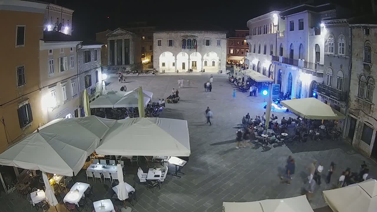 Pula, Trg Forum Square Live Cam - Arena, Pula, Istria, Croatia