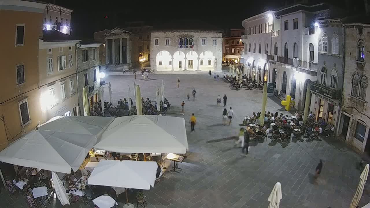 Pula, Trg Forum Square Live Cam - Arena, Pula, Istria, Croatia